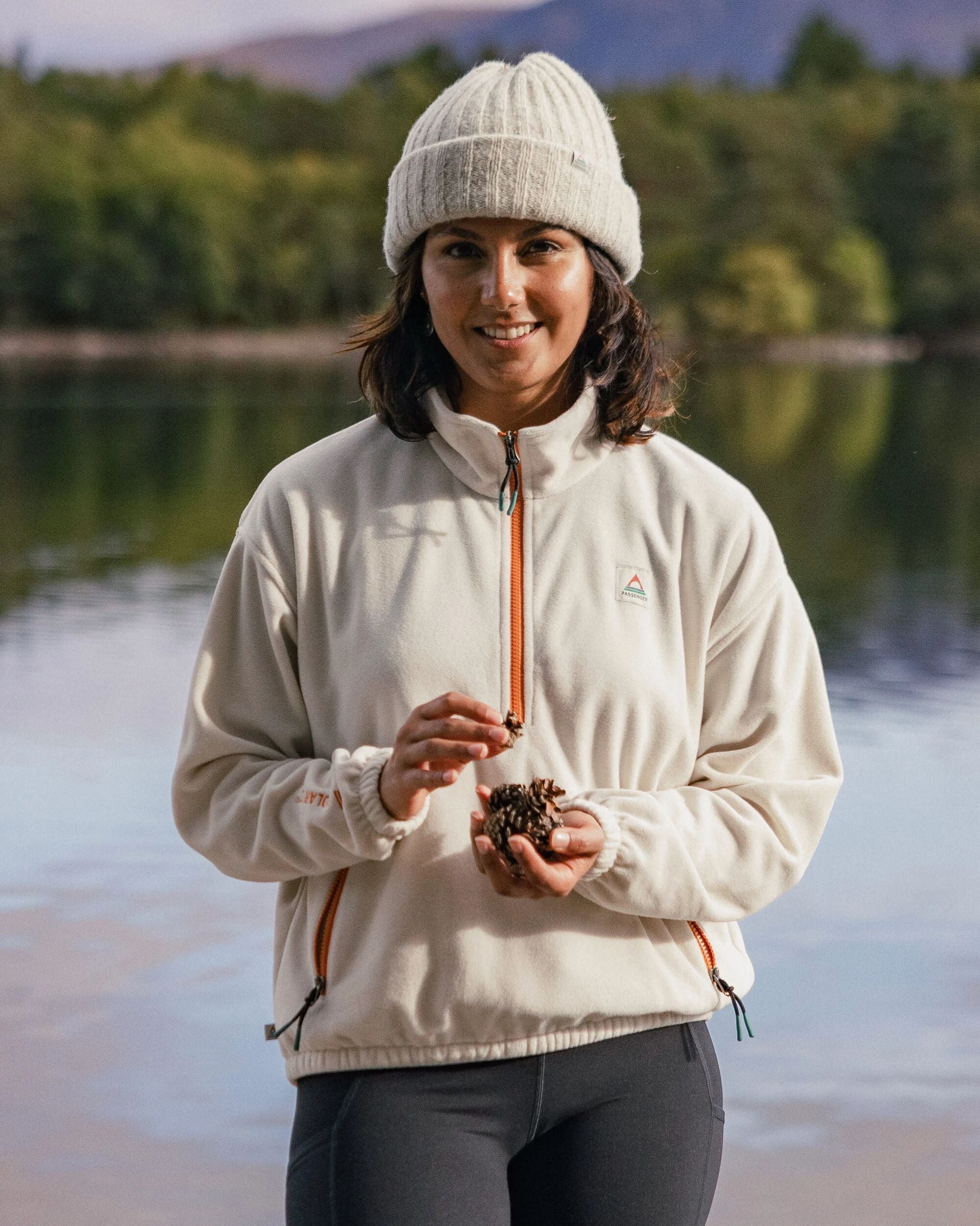 Ayla Recycled Micro Polartec® Fleece - Vintage White
