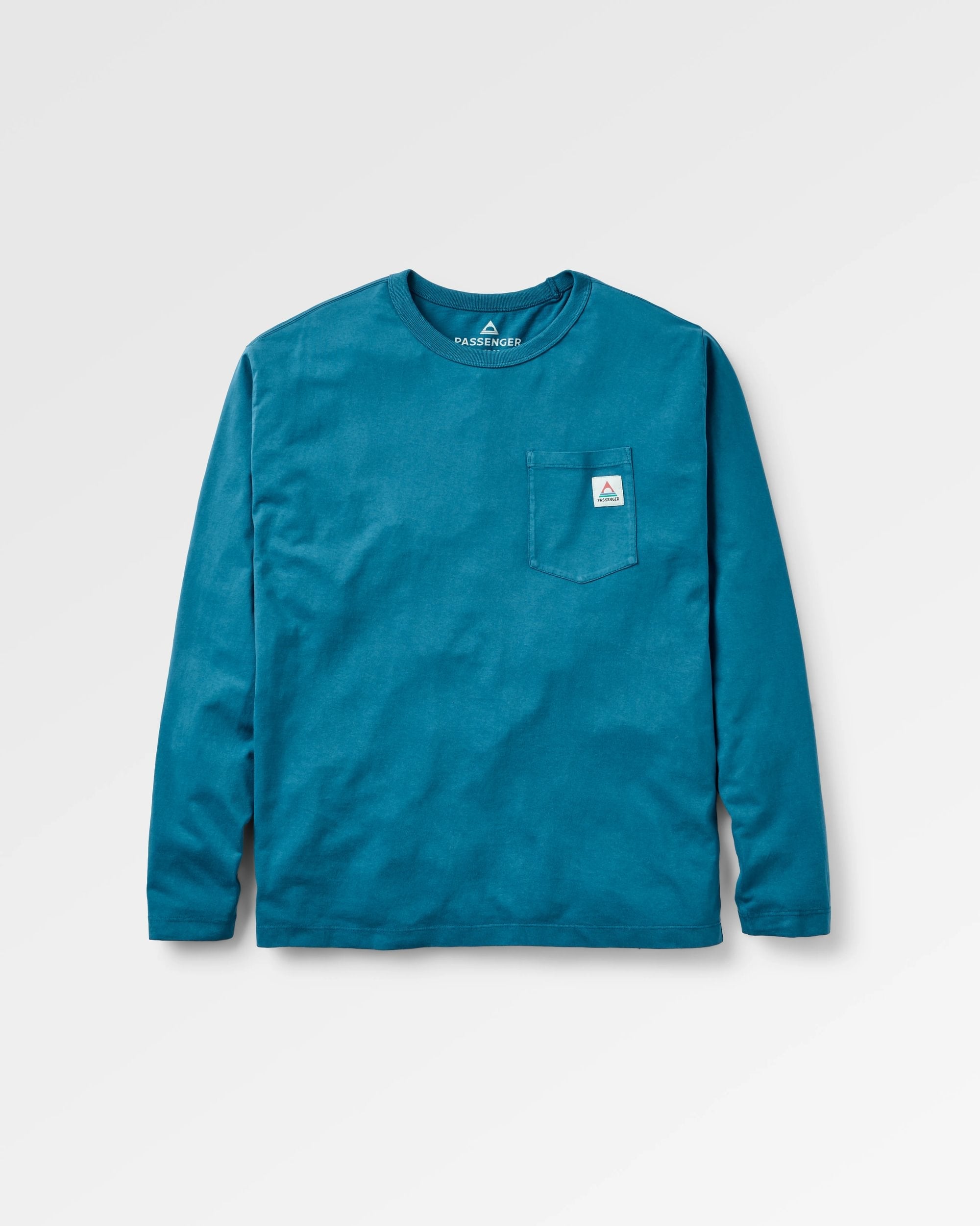 Heritage Organic Relaxed Fit LS T-Shirt - Tidal Blue