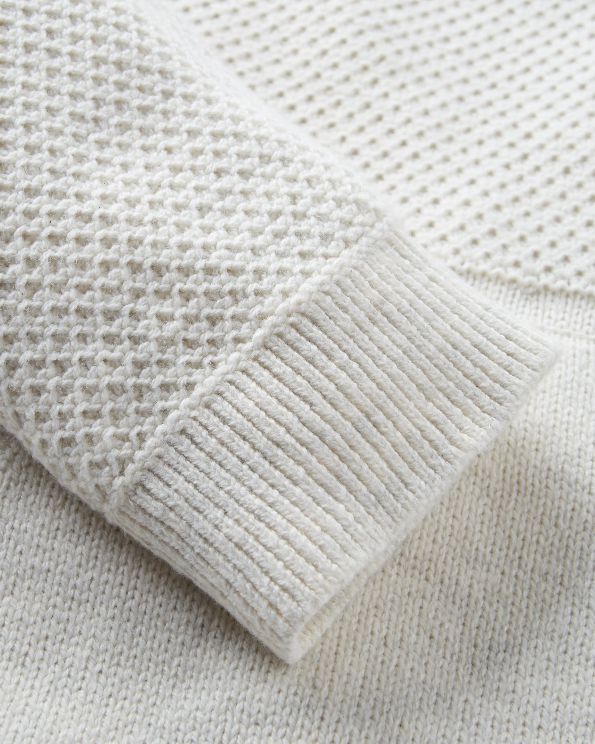 Cove Organic Cotton Knitted Hoodie - Off White
