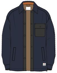 Firelight Sherpa Lined Overshirt - Rich Navy