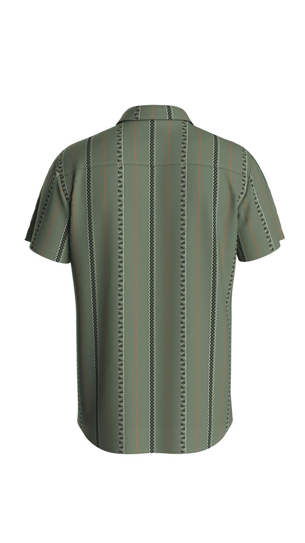 Chill Textured Short Sleeve Shirt - Wild Green Stripe