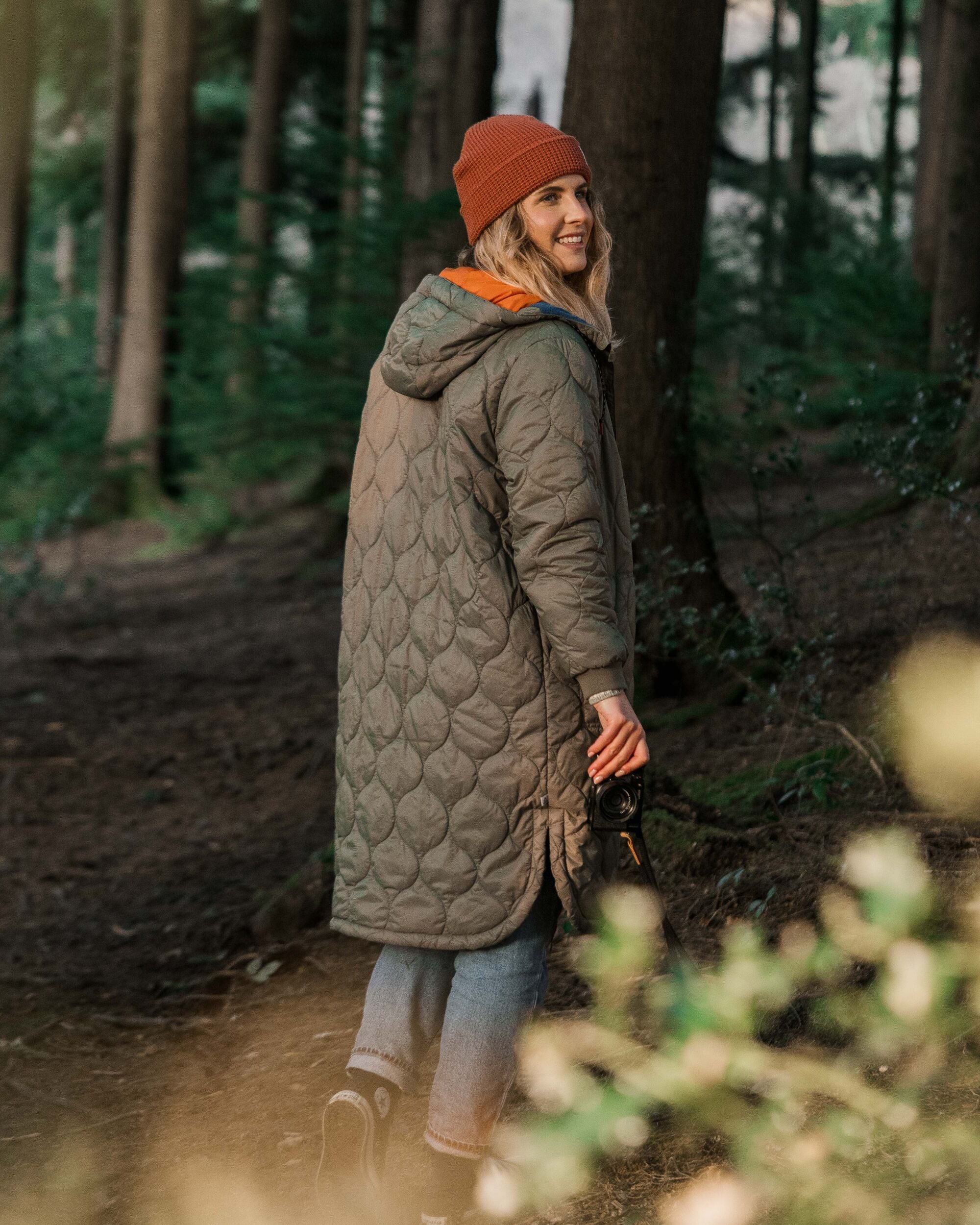 Flora Long Recycled Insulated Parka - Dusty Olive