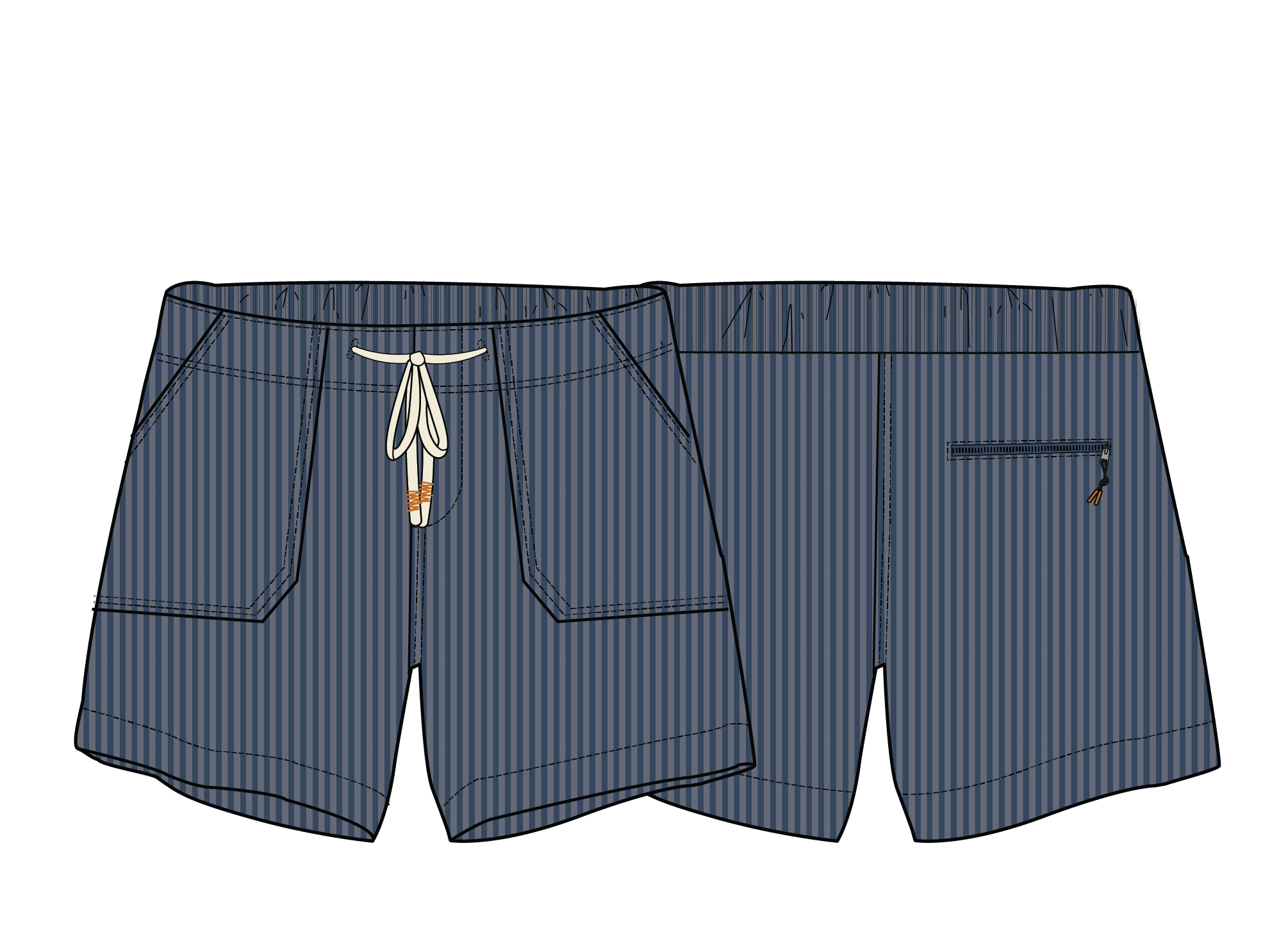 Avian Organic Cord Short - Dark Denim