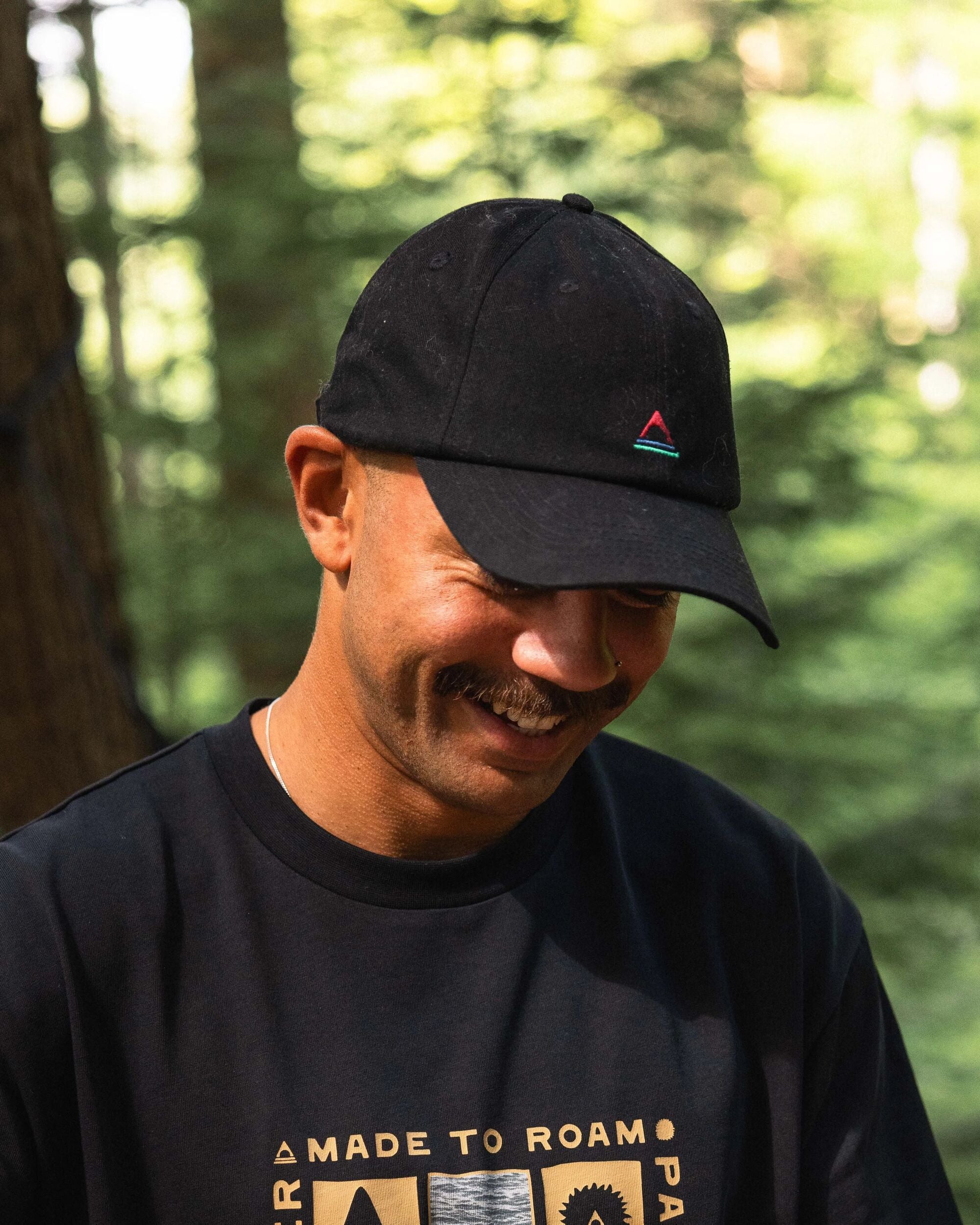 Classic Recycled Cotton 6 Panel Cap - Black