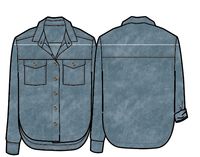 Coral Organic Cotton LS Shirt - Washed Denim