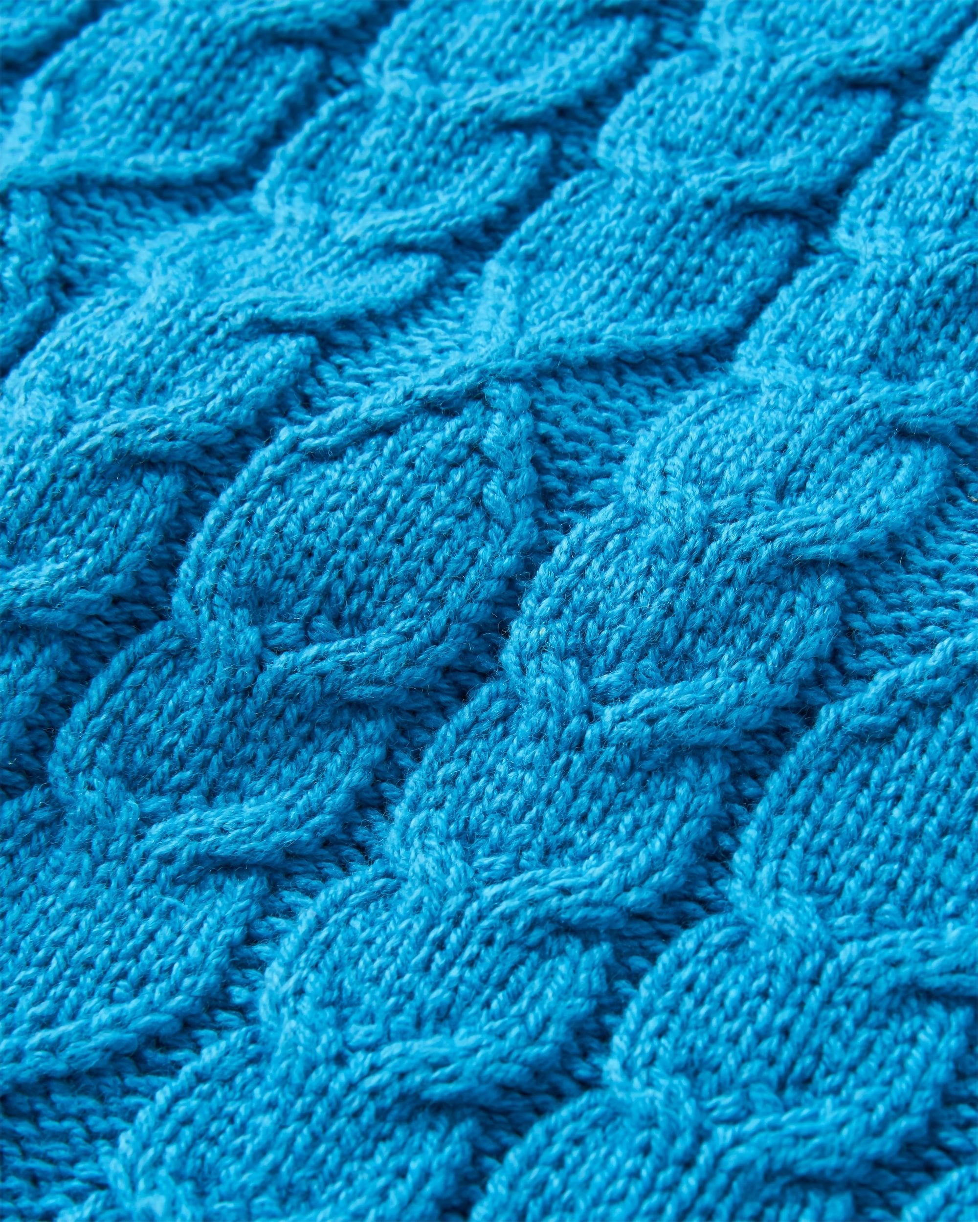 Homely Short Sleeve Knitted Jumper - Bluejay