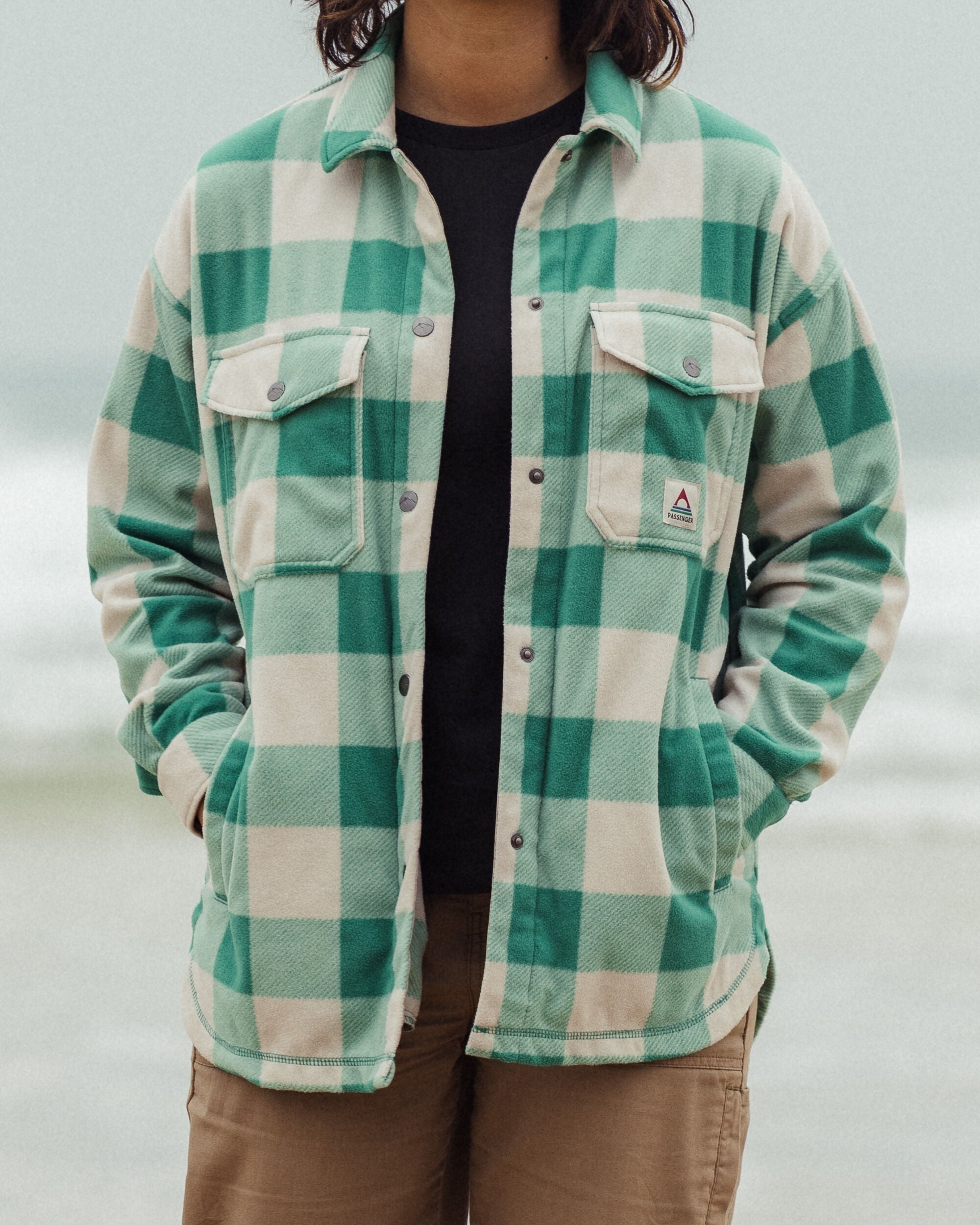 East Recycled Polar Fleece Shirt - Greenlake Buffalo Check