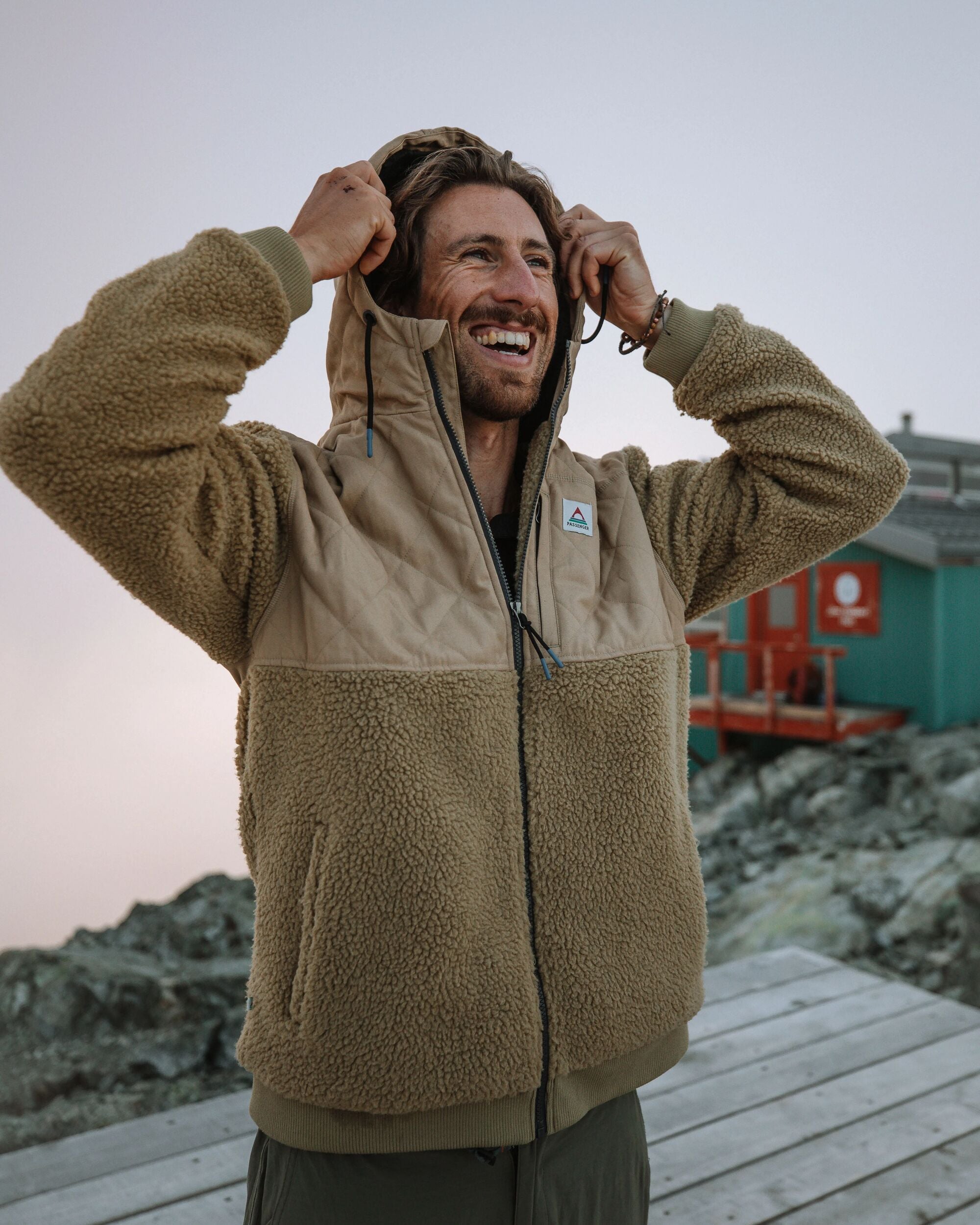 Adventure Recycled Deep-Pile Sherpa Fleece - Biscuit