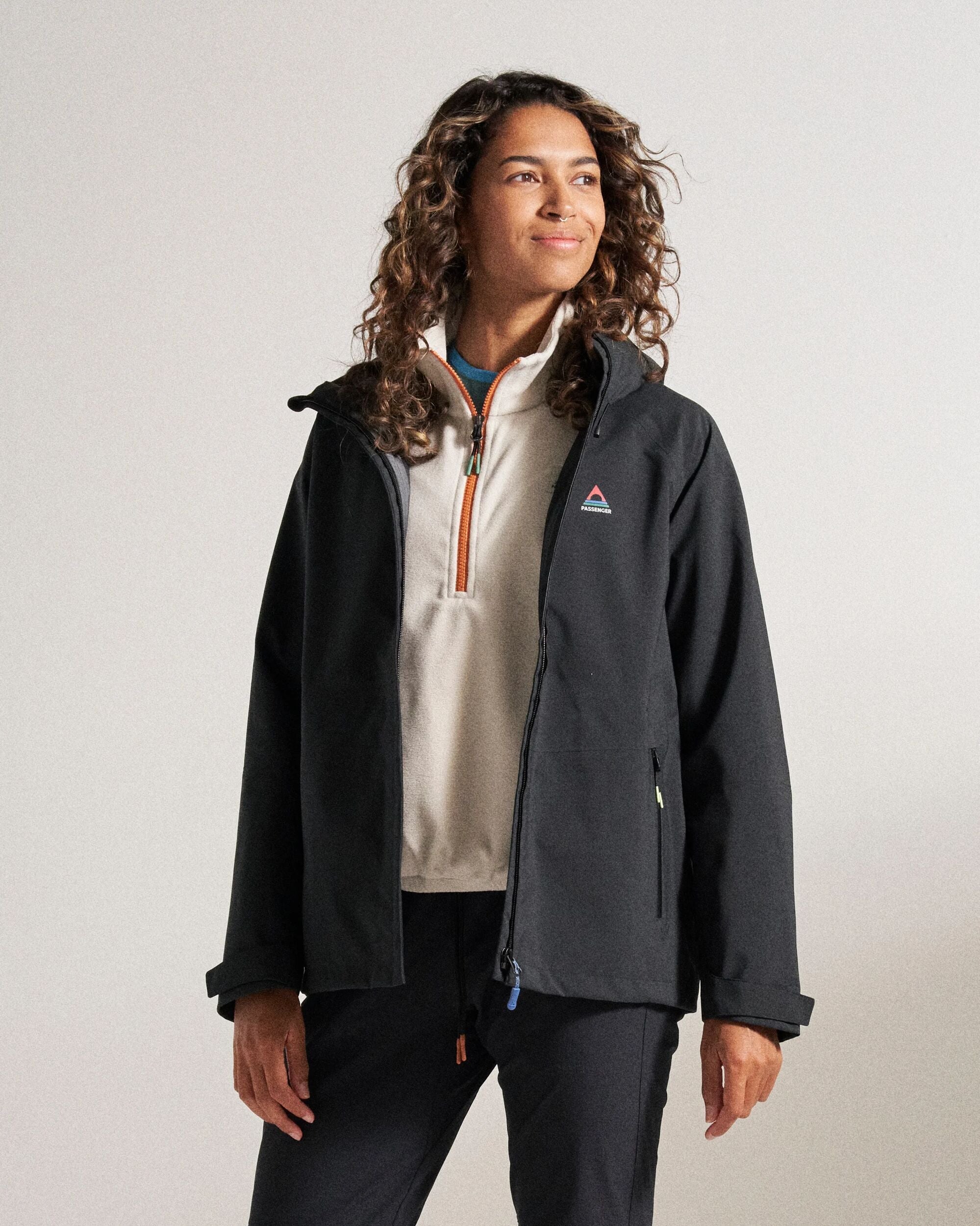 Five Element Recycled Waterproof Jacket - Black
