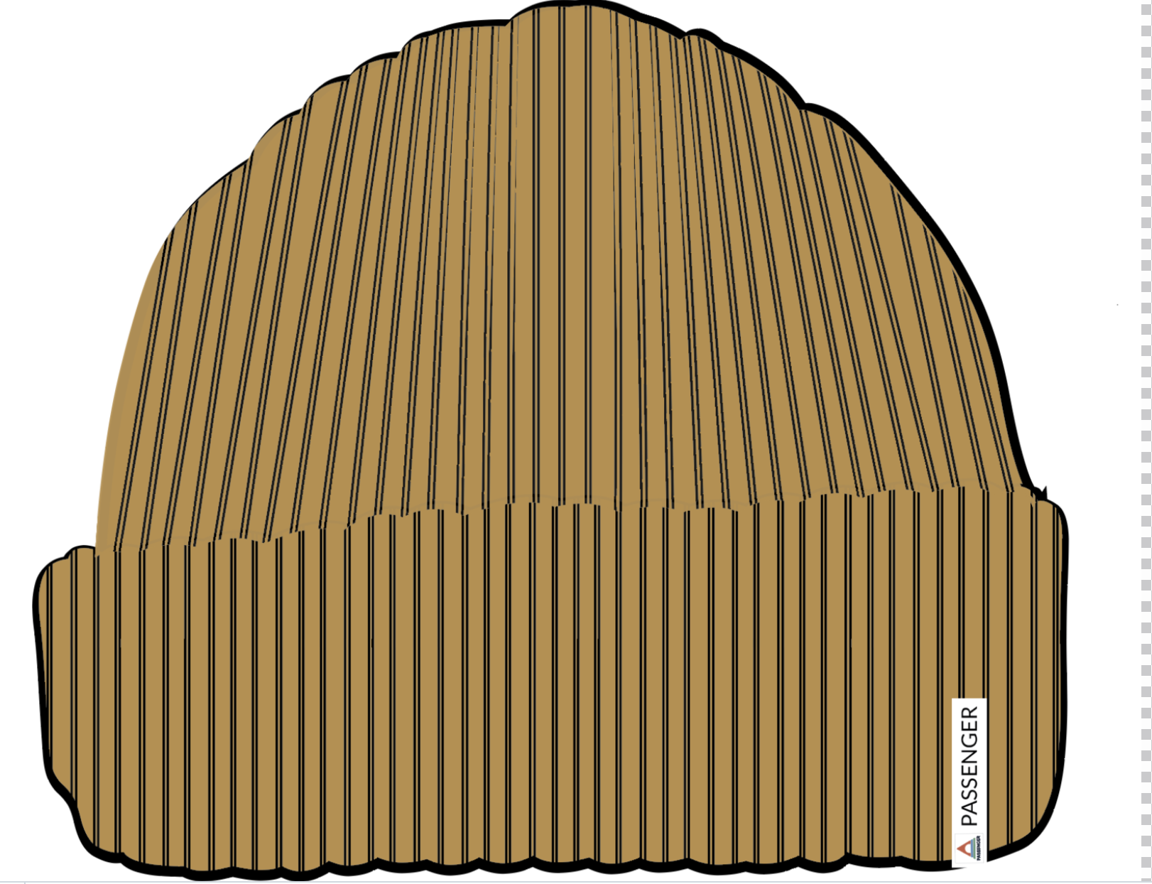 Compass Recycled Beanie - Mustard Yellow