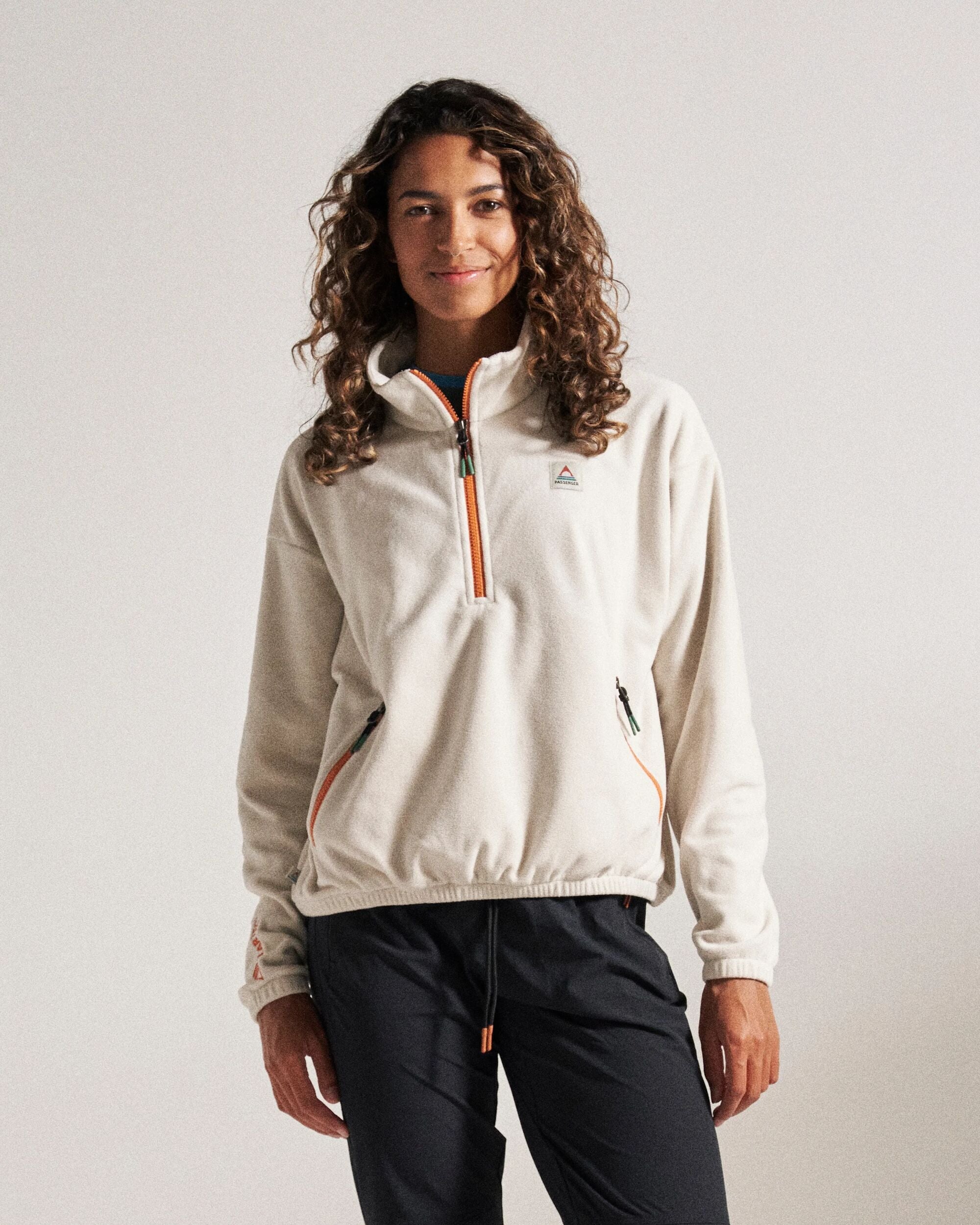 Ayla Recycled Micro Polartec® Fleece - Vintage White