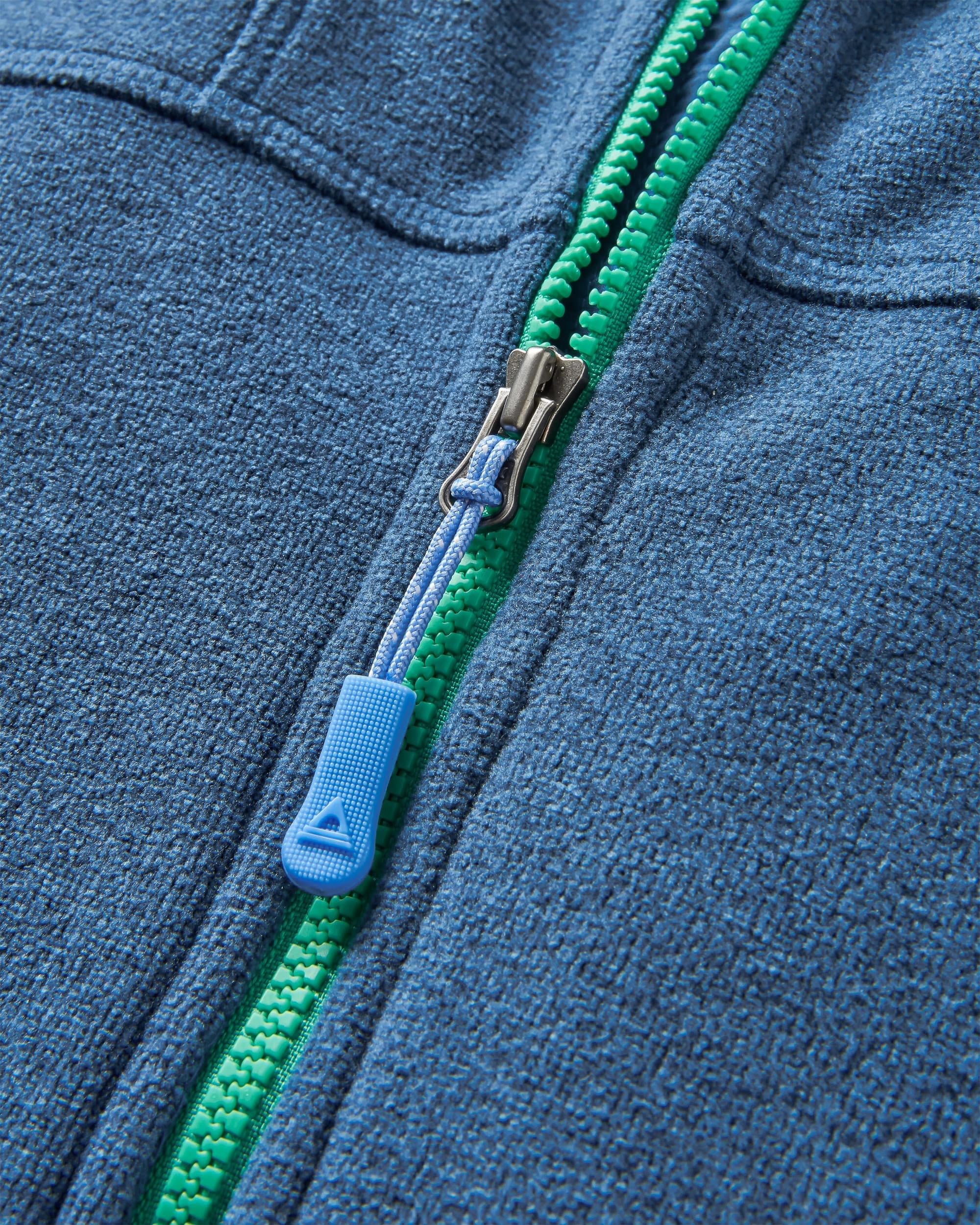 Crest Recycled Polartec® Fleece Hoodie - Dark Denim Marl