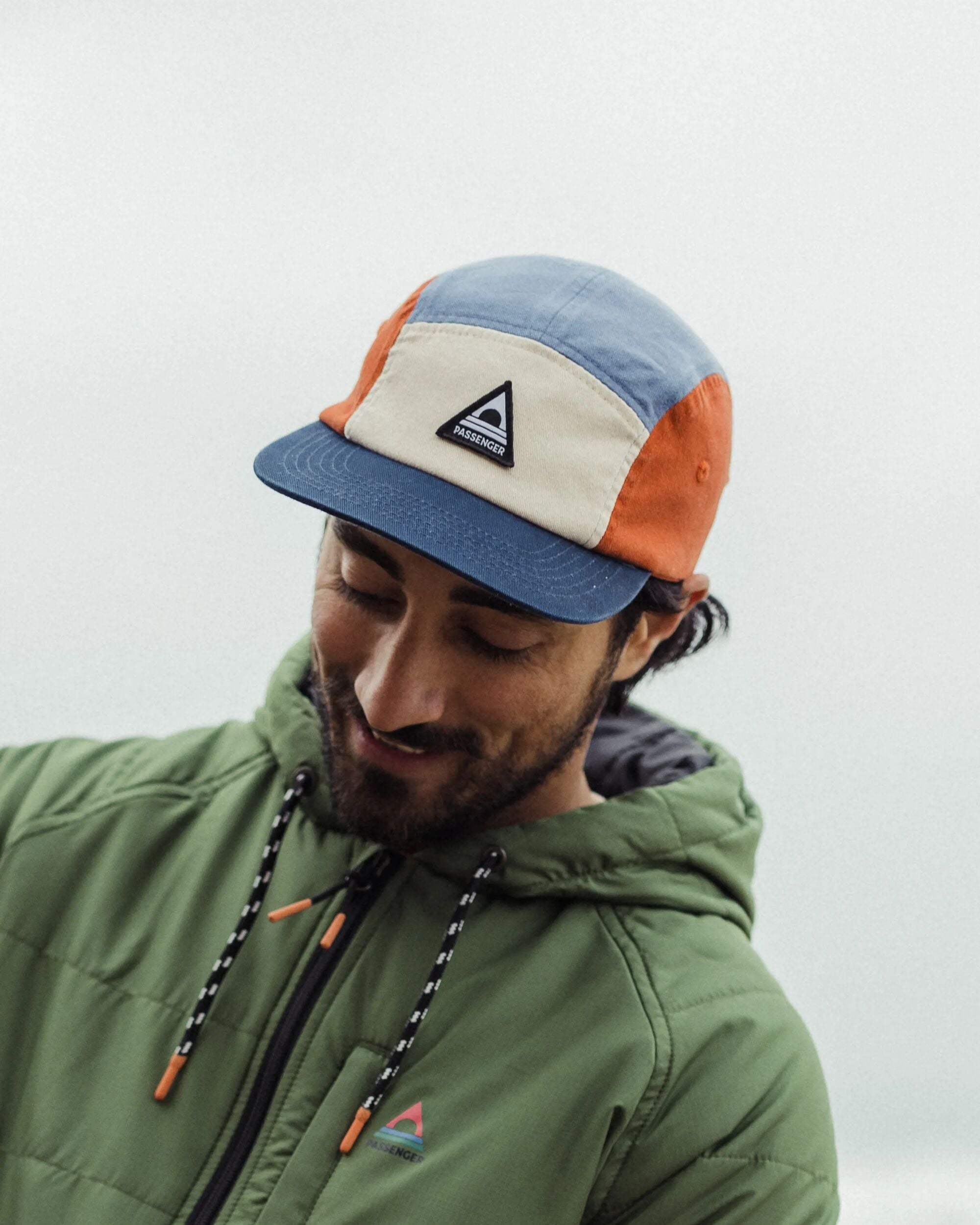 Fixie Recycled 5 Panel Cap - Sunrise Orange/ Moonlight Blue Multi