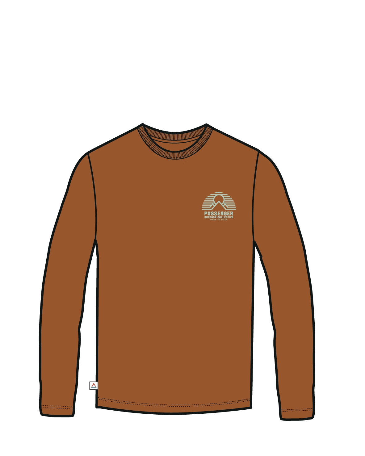 Elbio Relaxed Fit LS T-Shirt - Sunset Orange Marl