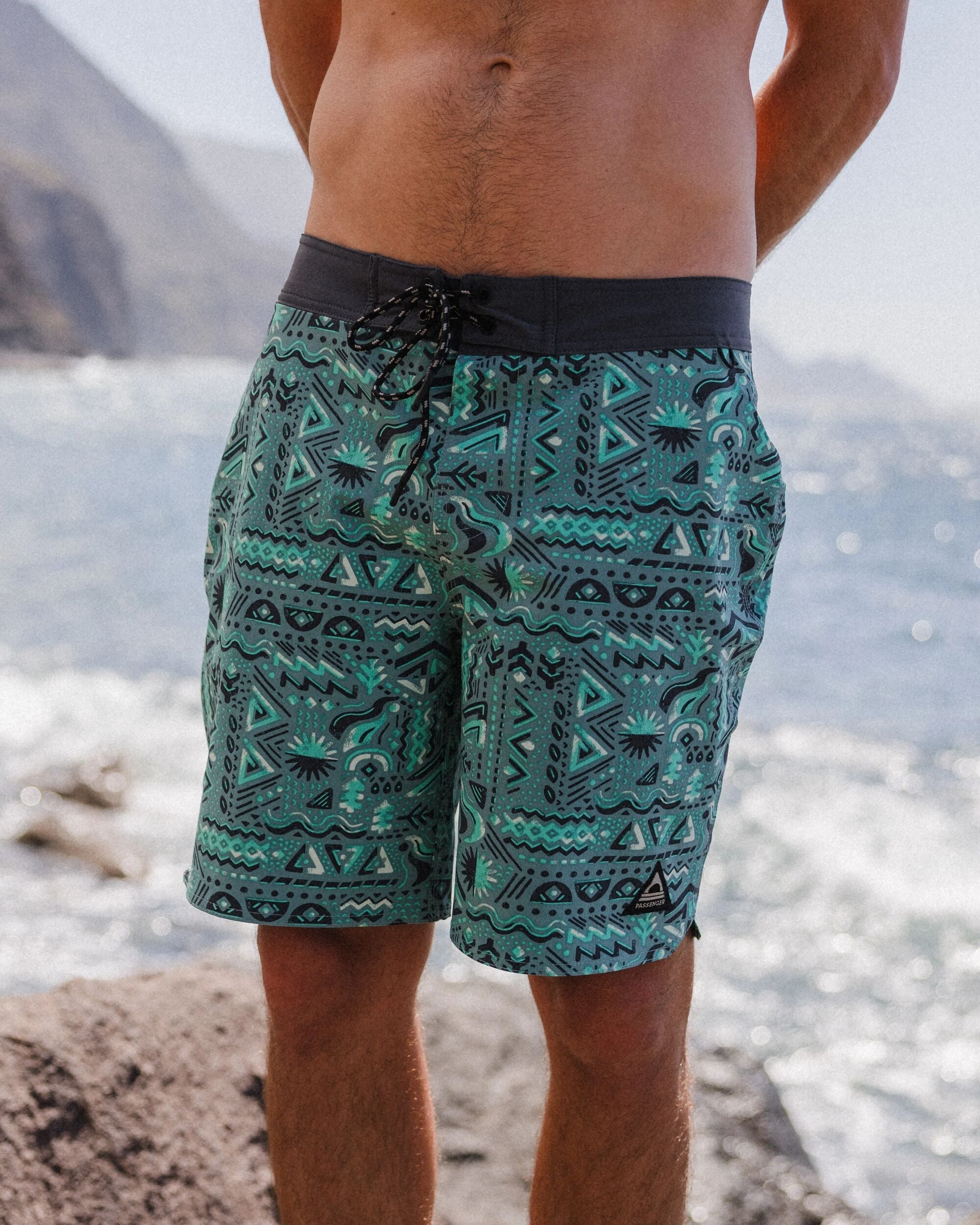 Cruiser Netplus® Recycled 19" Boardshort - Elemental Geo Arctic