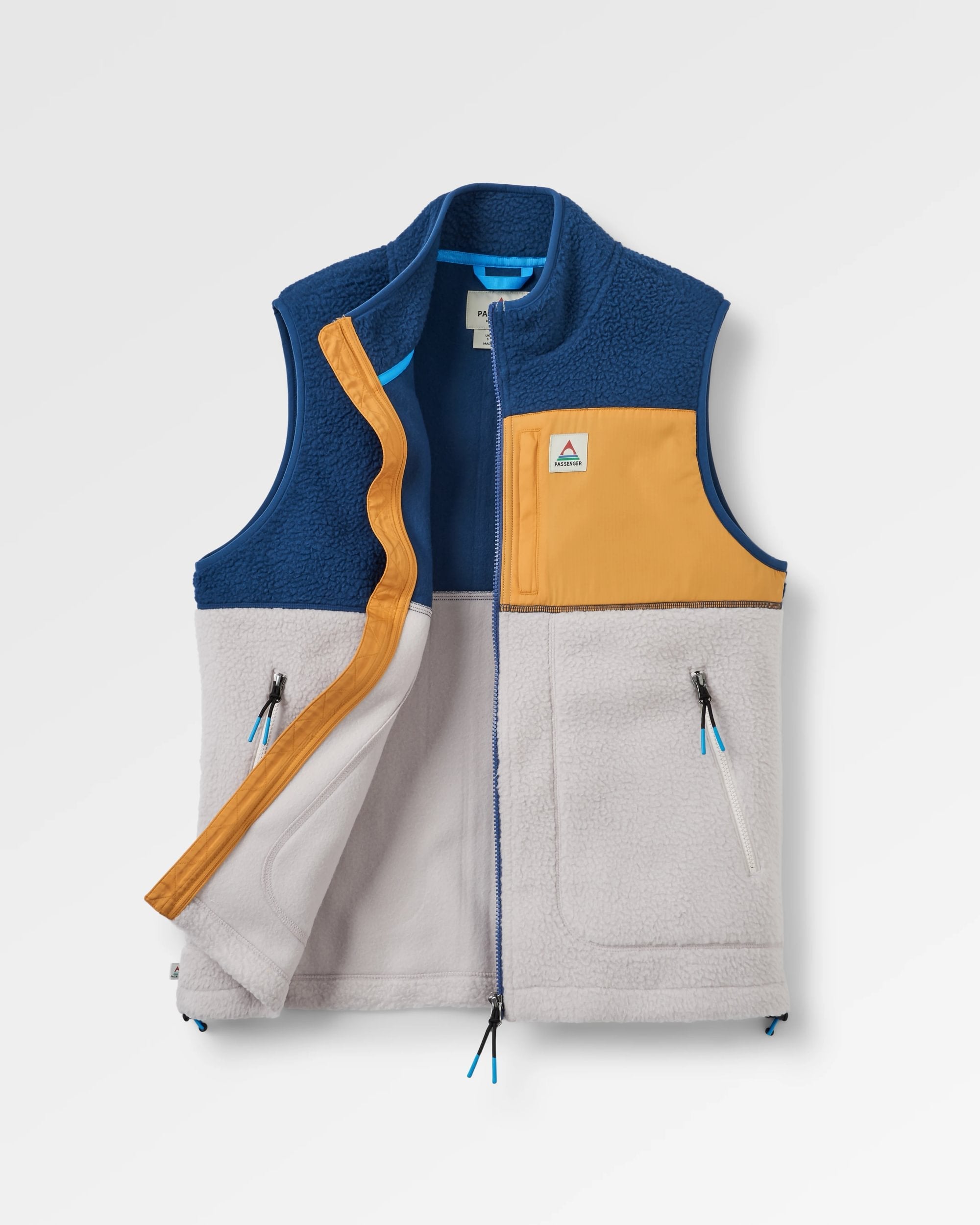 Fairbanks Recycled Sherpa Gilet - Dark Denim/Vintage White