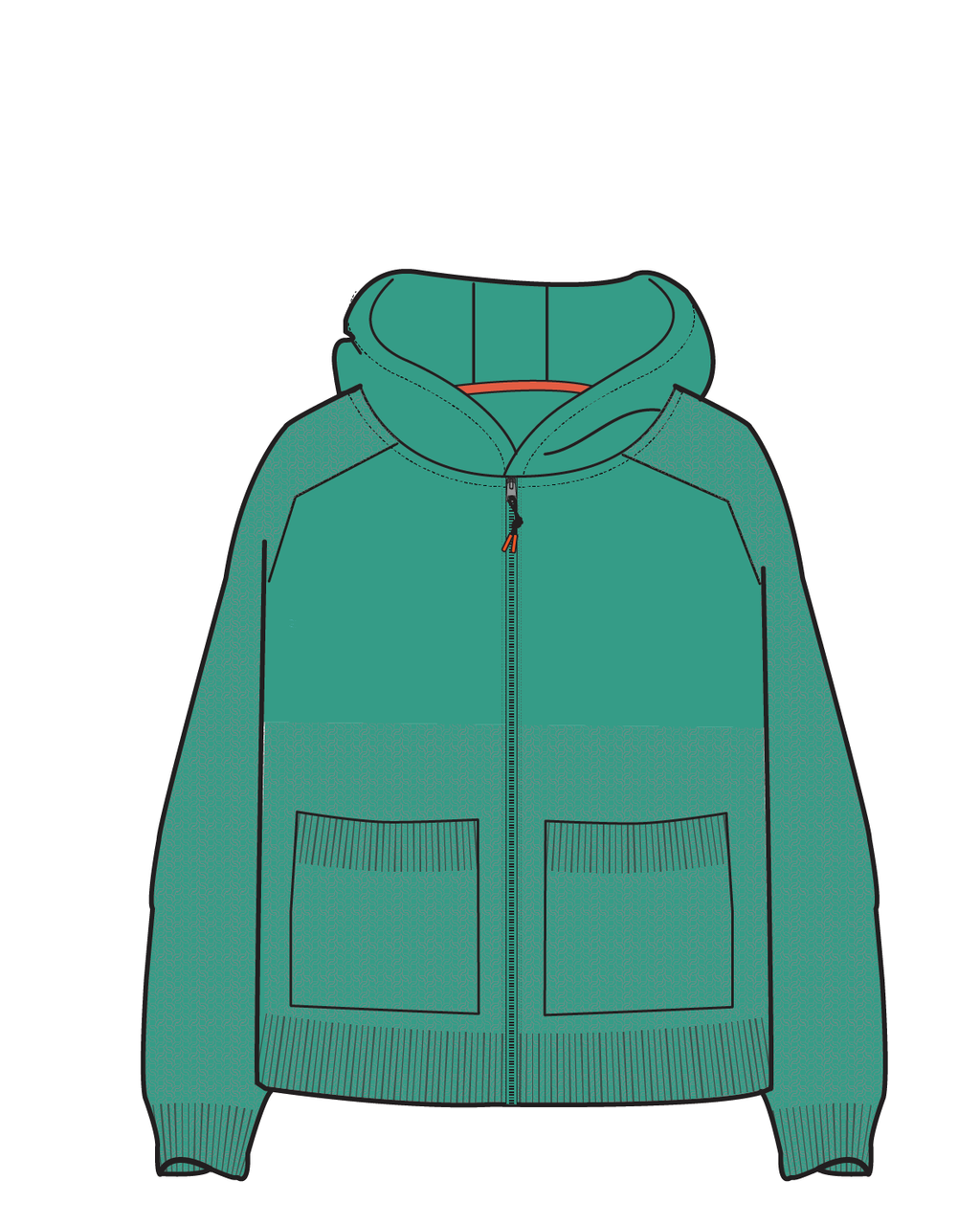 Cove Organic Cotton Knitted Zip Hoodie - Greenlake