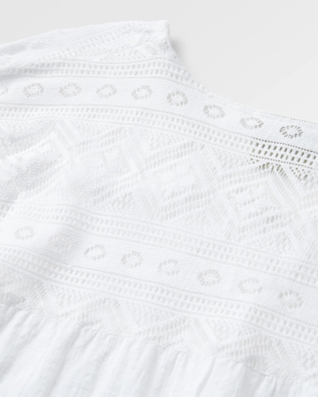Flurry LS Woven Top - White