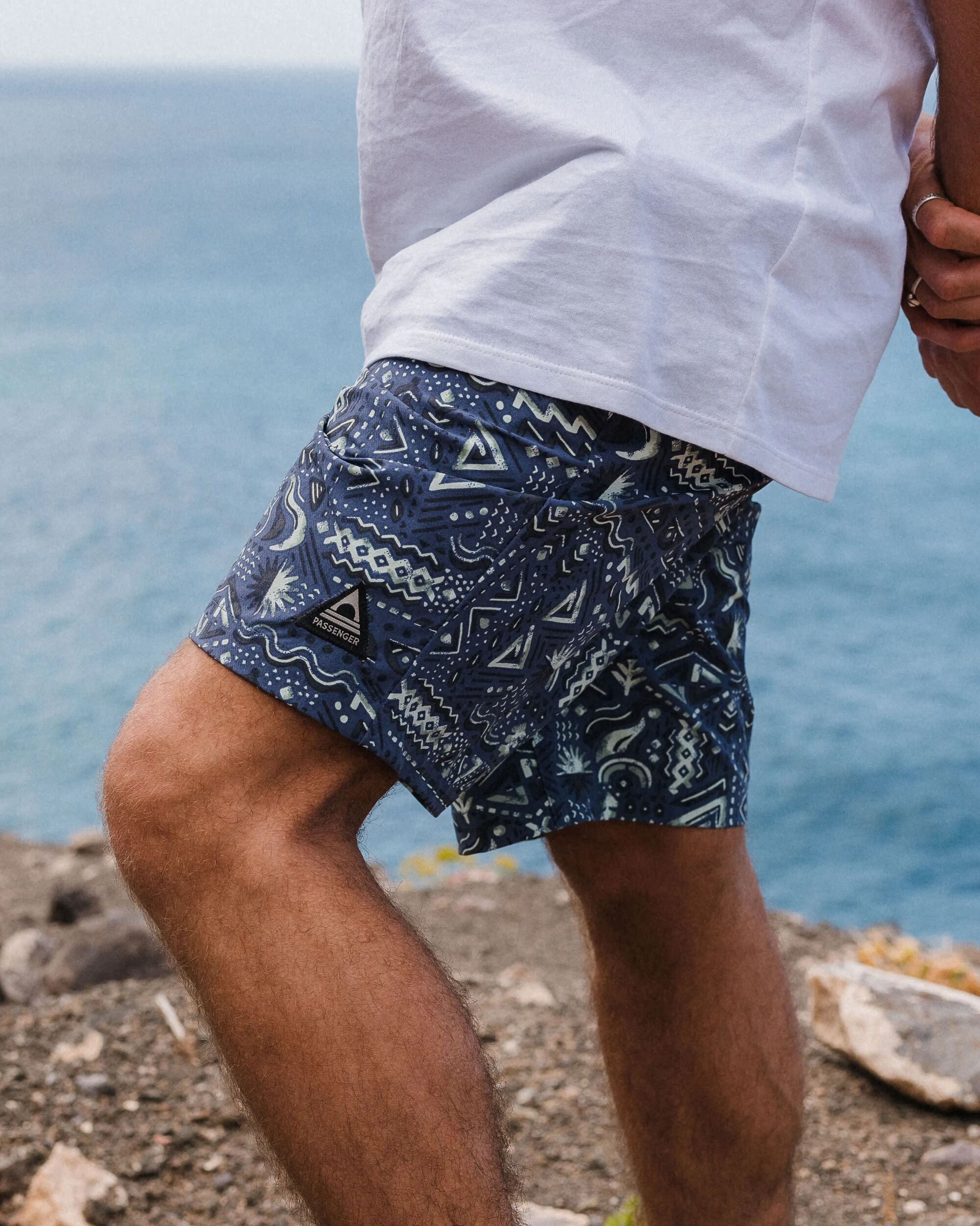 Drifter NetPlus® Beach Linerless Short - Elemental Geo Purple Indigo
