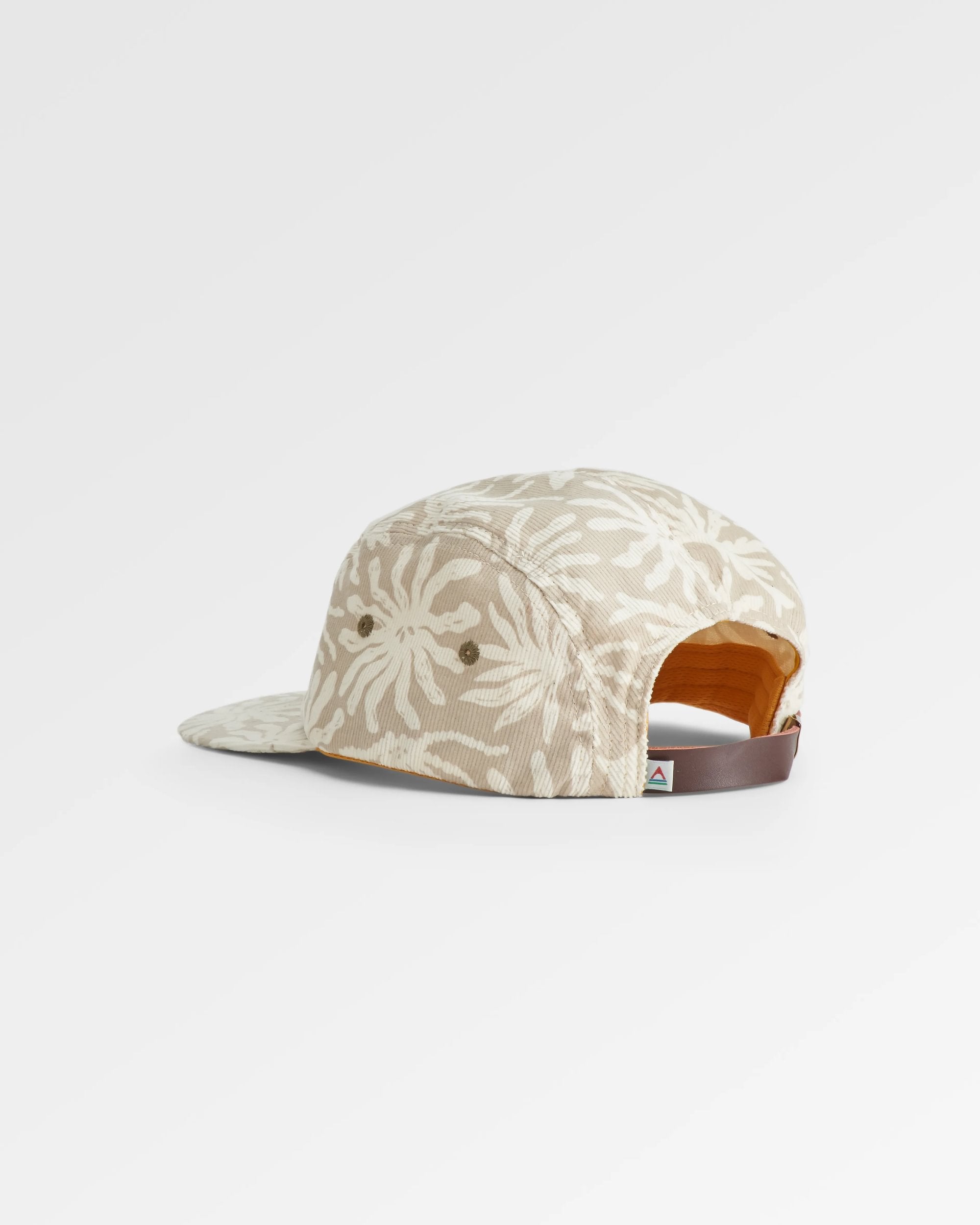 Fixie Recycled Cord 5 Panel Cap - Golden Spice/ Seaweed Pebble Grey