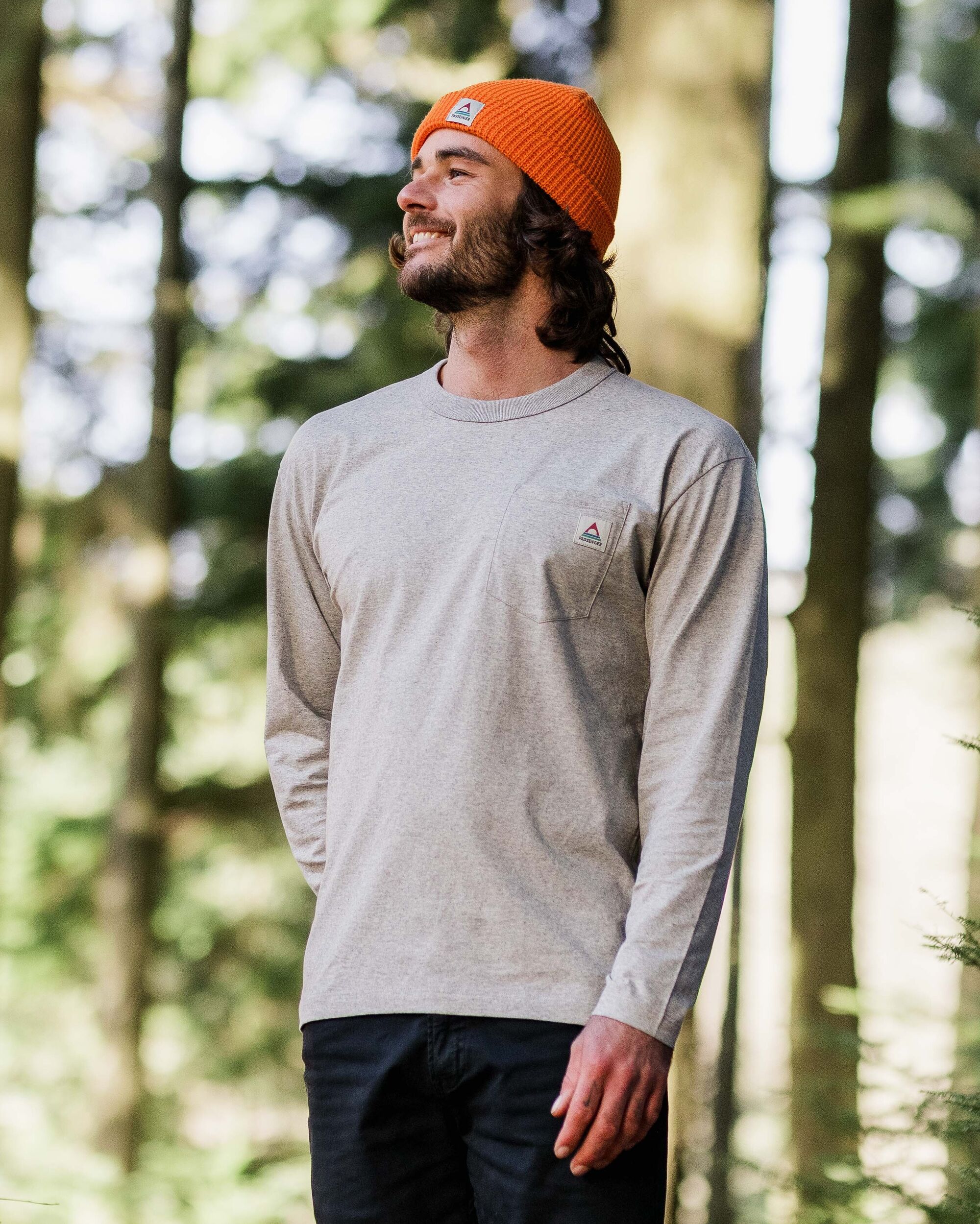 Heritage Organic Relaxed Fit LS T-Shirt - Grey Marl