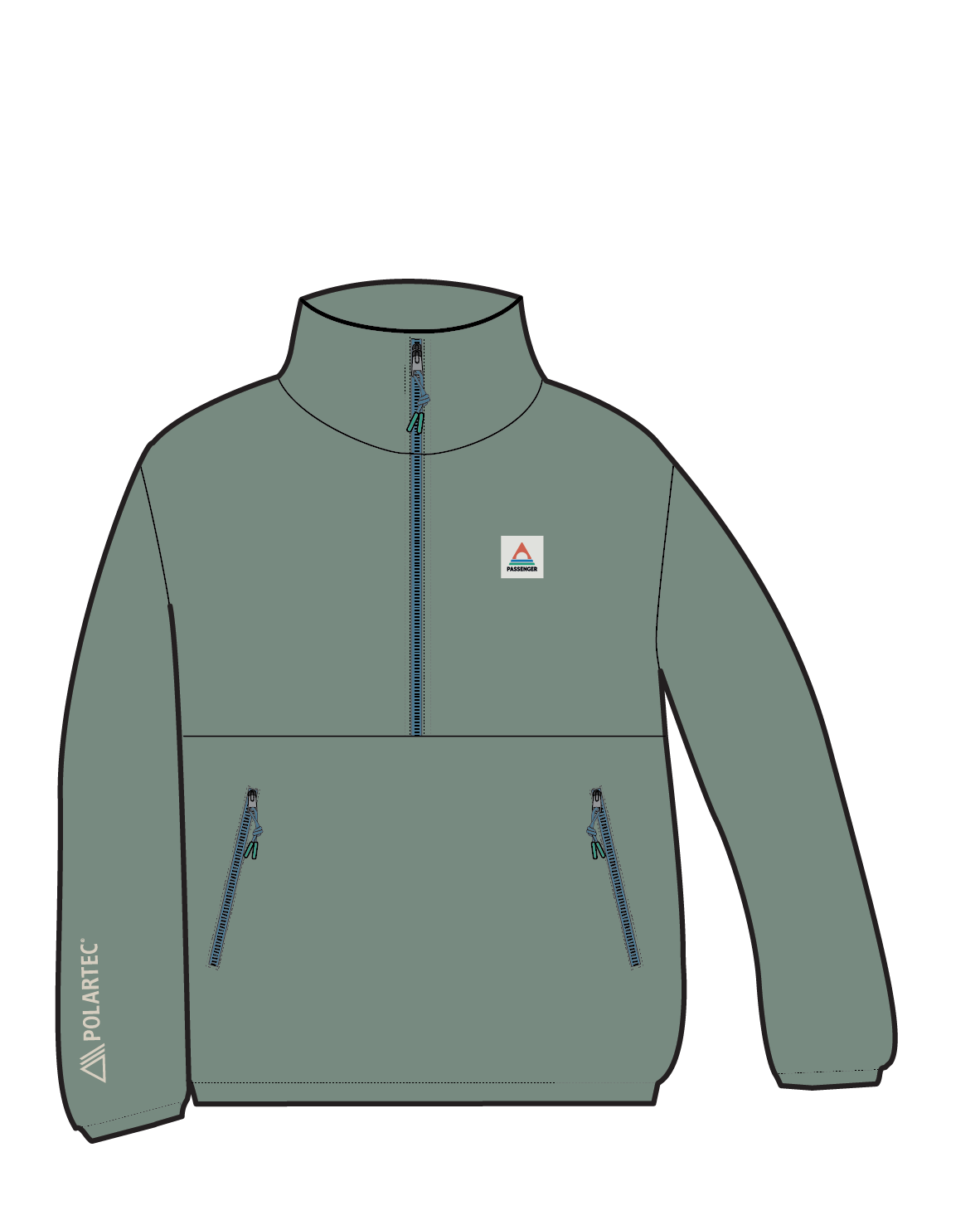 Ayla Recycled Micro Polartec® Fleece - Pistachio