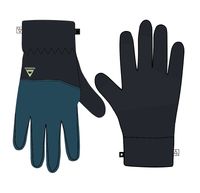 Daytrip Recycled Polar Fleece Touch Screen Gloves - Black/Tidal Blue