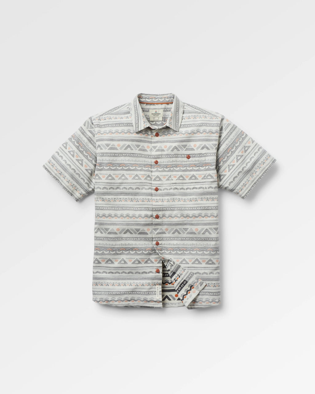 Chill Textured Short Sleeve Shirt - Geo Track Storm Grey