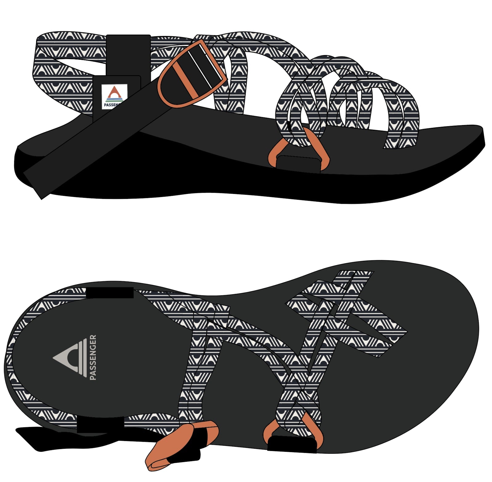 Atlas Sandal - Trail Monochrome