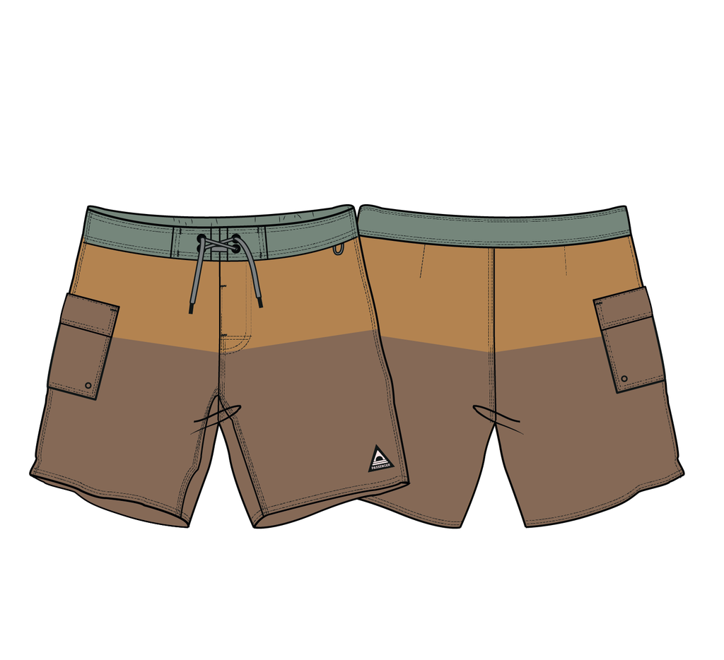 Cutback NetPlus® Recycled Boardshort - Spruce Yellow/Toffee