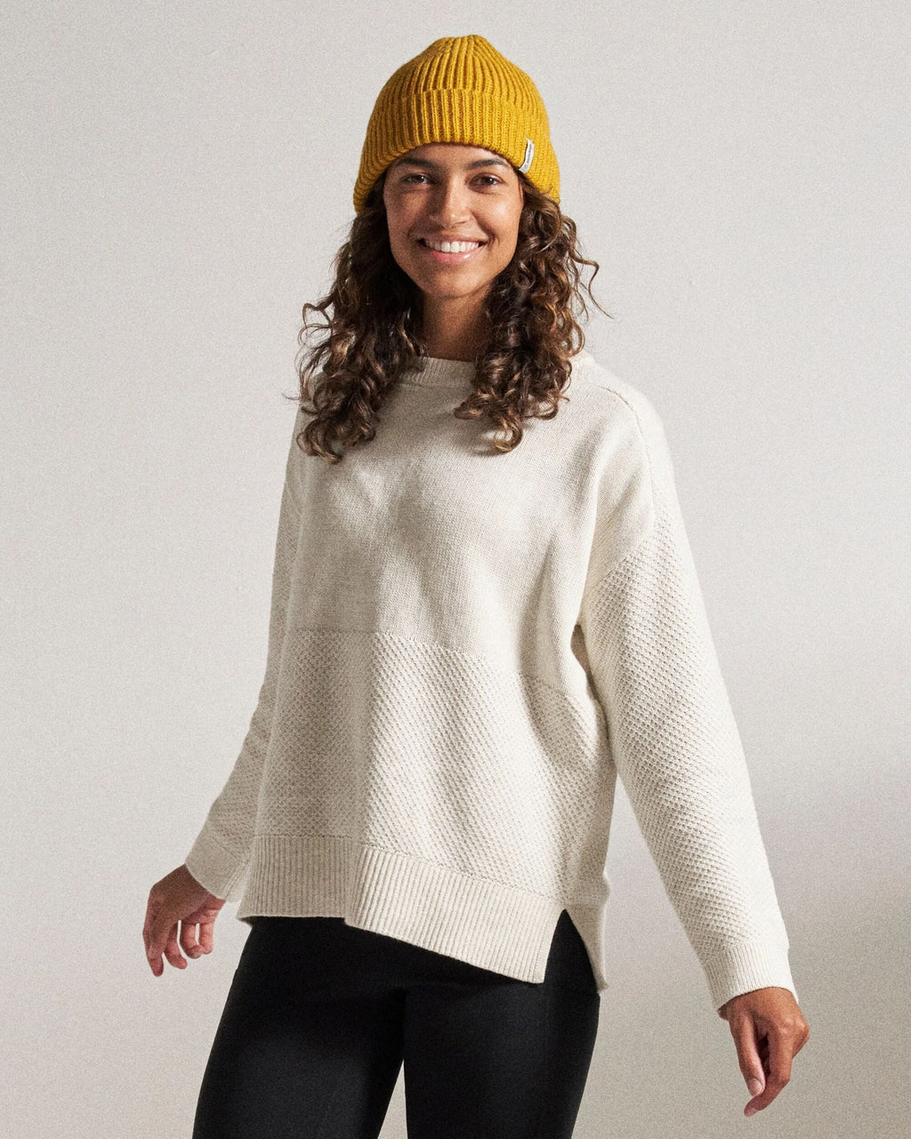 Cove Organic Cotton Knitted Jumper - Off White