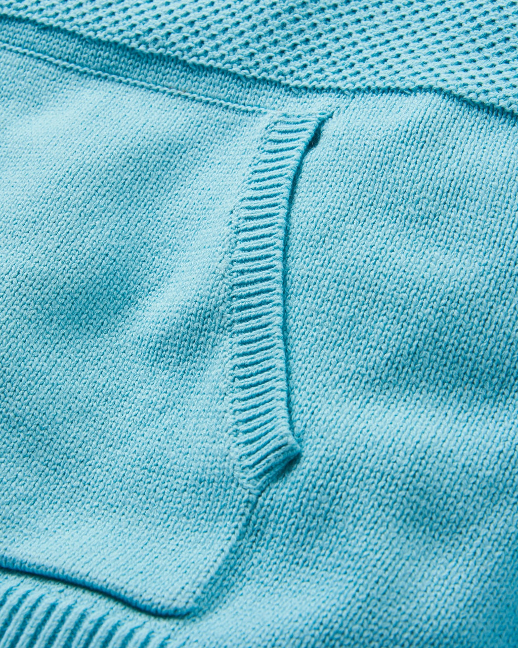 Cove Organic Cotton Knitted Hoodie - Retro Blue