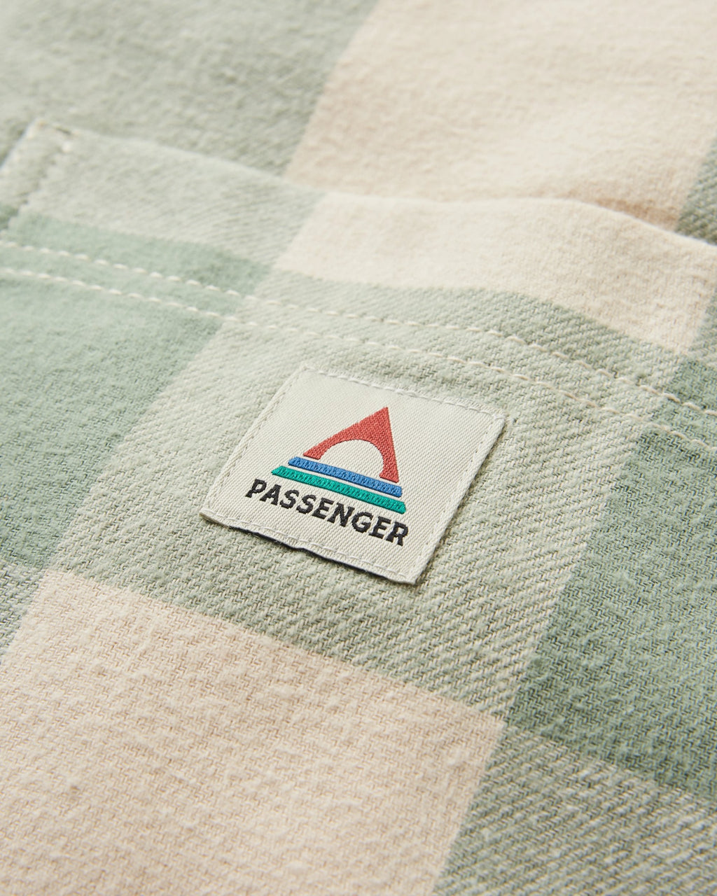 Flint Organic Cotton Overshirt - Pistachio Buffalo Check
