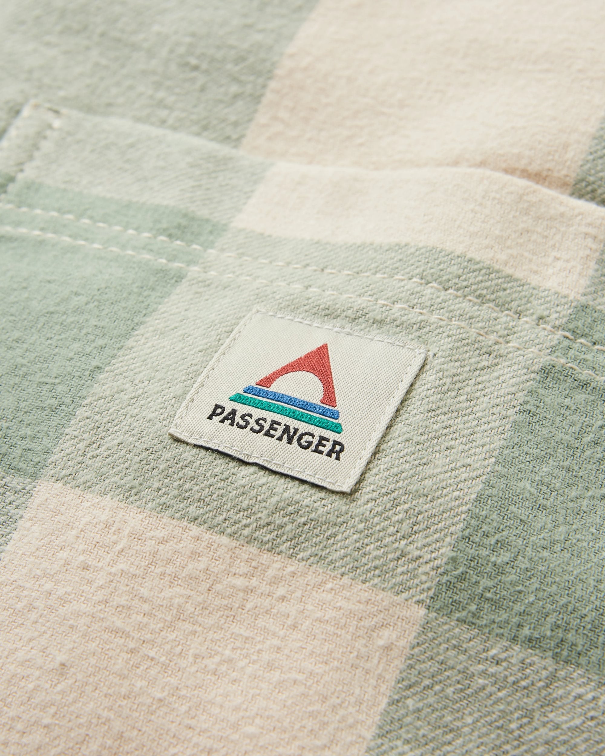 Flint Organic Cotton Overshirt - Pistachio Buffalo Check