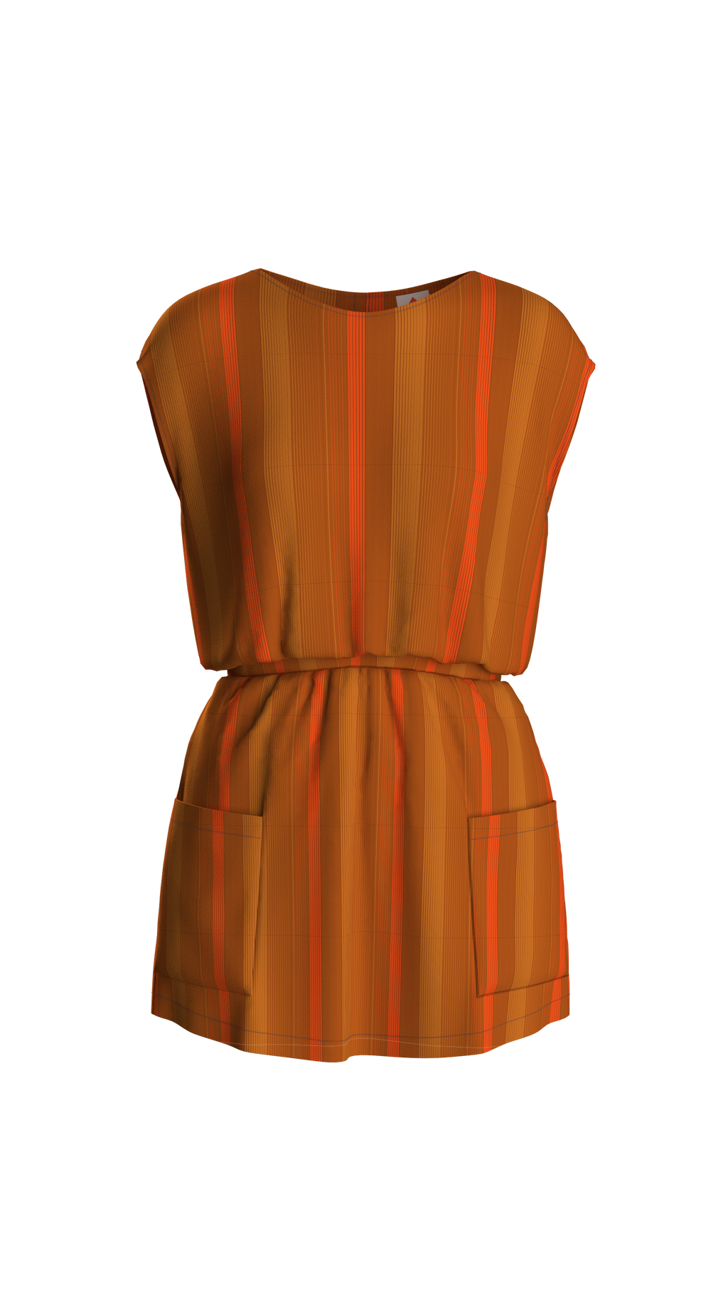 Clarity Short Skort Dress - Ember Orange Stripe