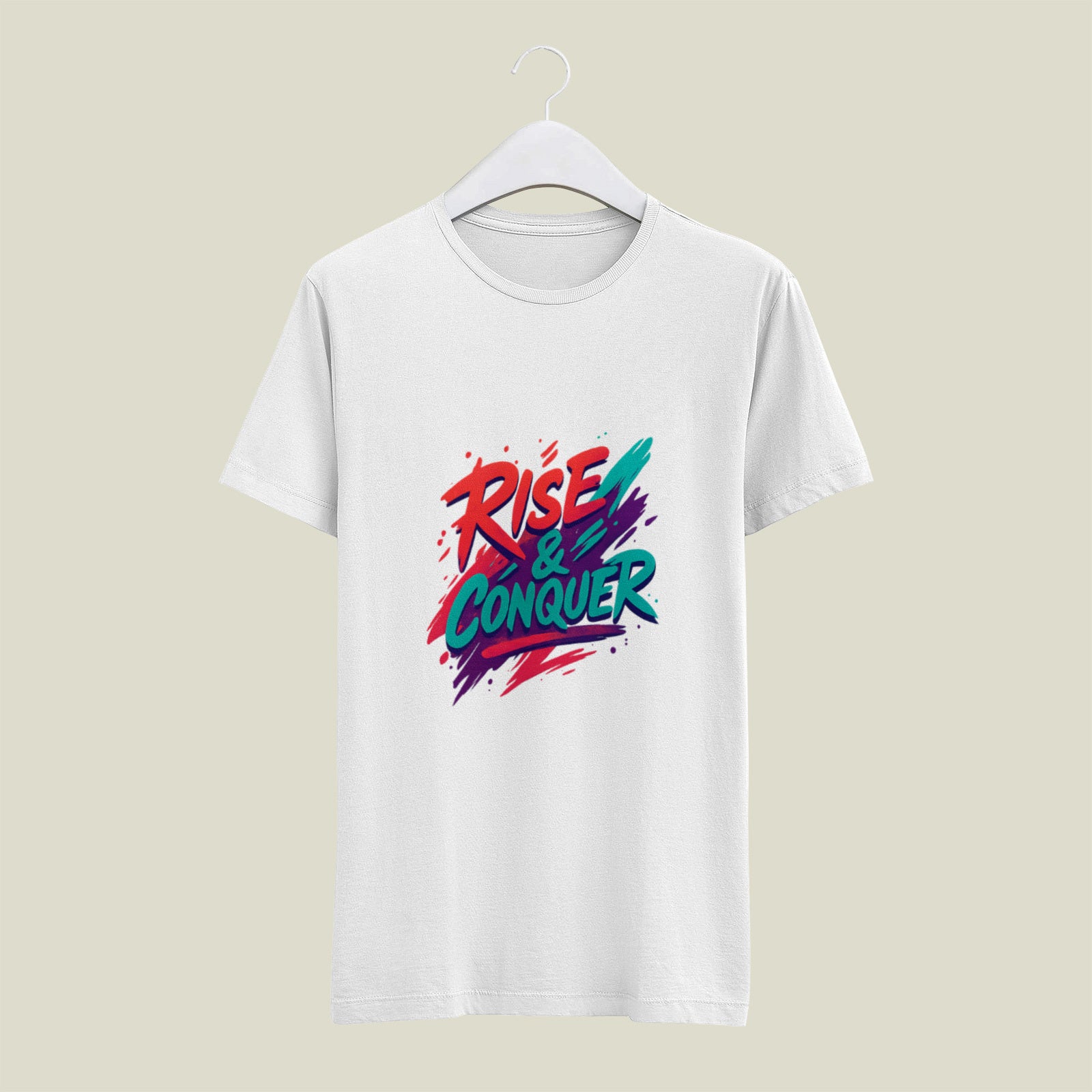 Rise & Conquer Graphic Tee – Men’s Black 180 GSM Premium Cotton