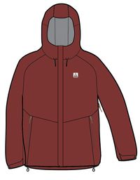 Five Element Recycled Waterproof Jacket - Red Ochre