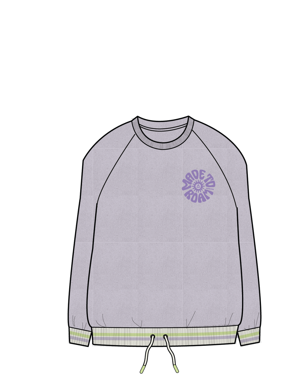 Fade Organic Cotton Sweatshirt - Lilac Mist Marl