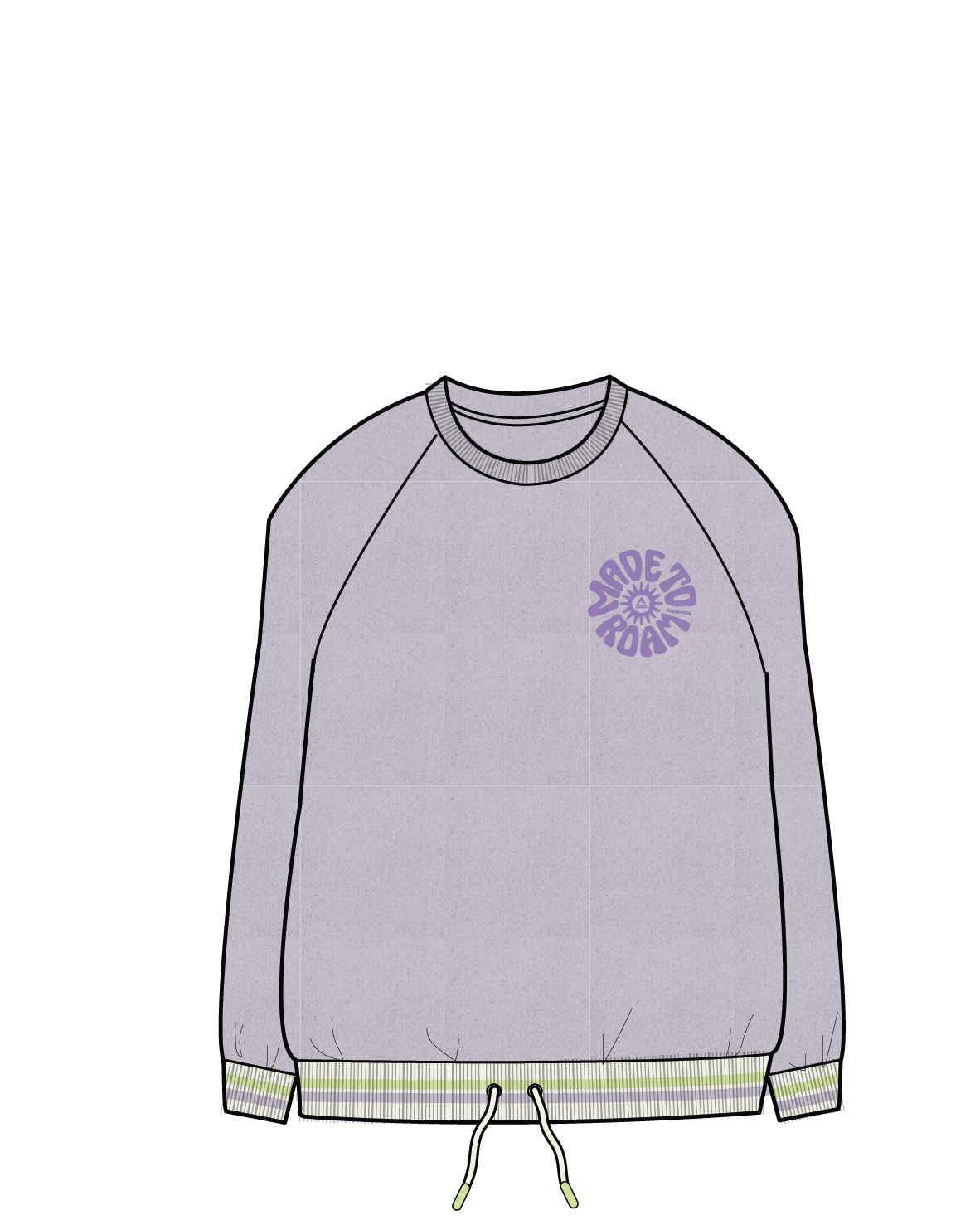 Fade Organic Cotton Sweatshirt - Lilac Mist Marl