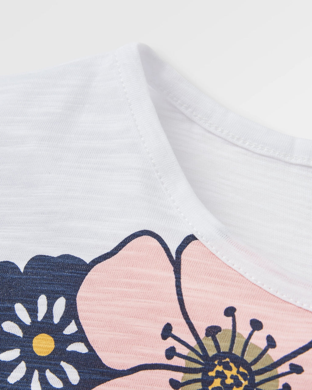 Floral Recycled Cotton T-Shirt - White