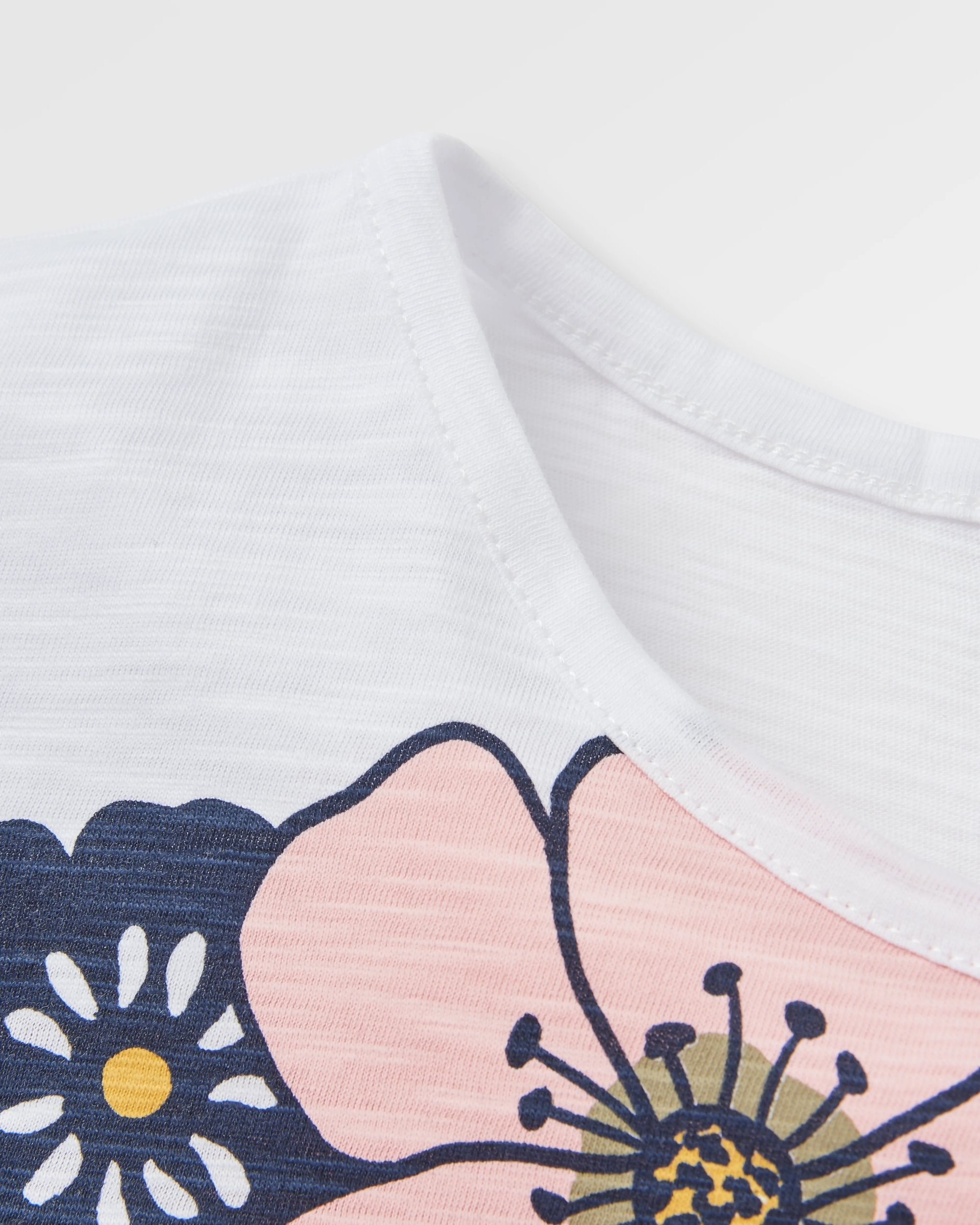 Floral Recycled Cotton T-Shirt - White