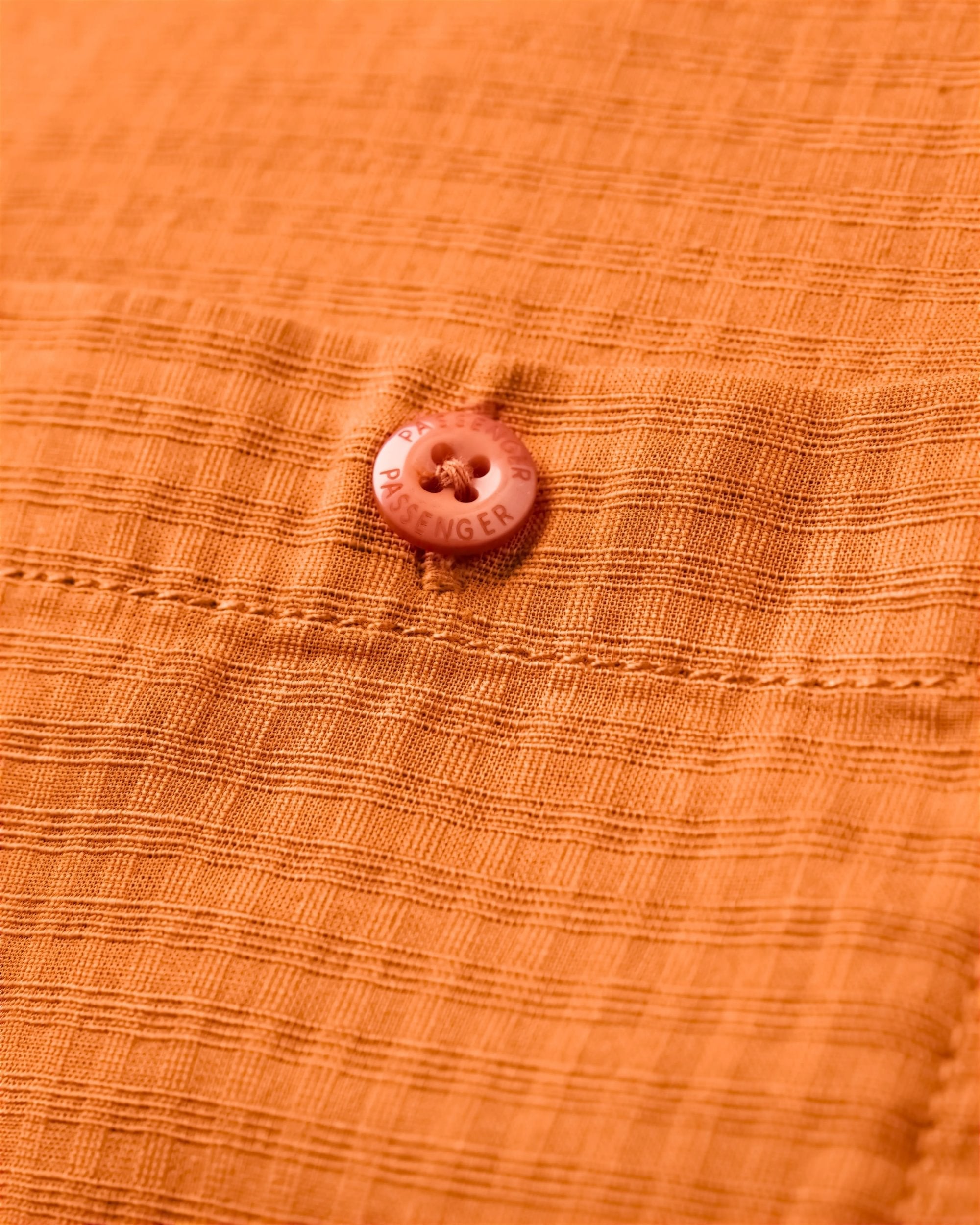Chill Textured Short Sleeve Shirt - Sunset Orange