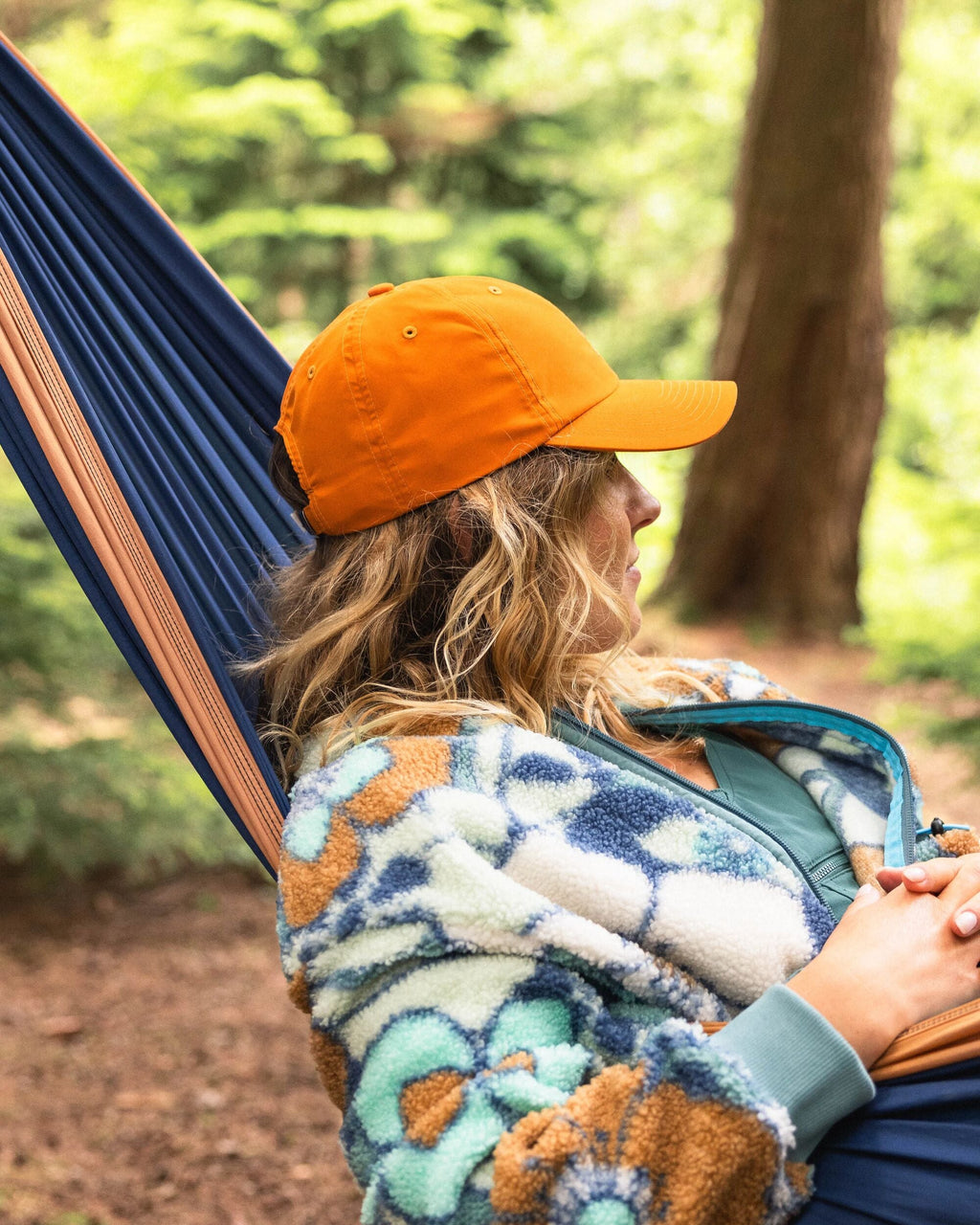 Classic Light Recycled 6 Panel Cap - Sunrise Orange