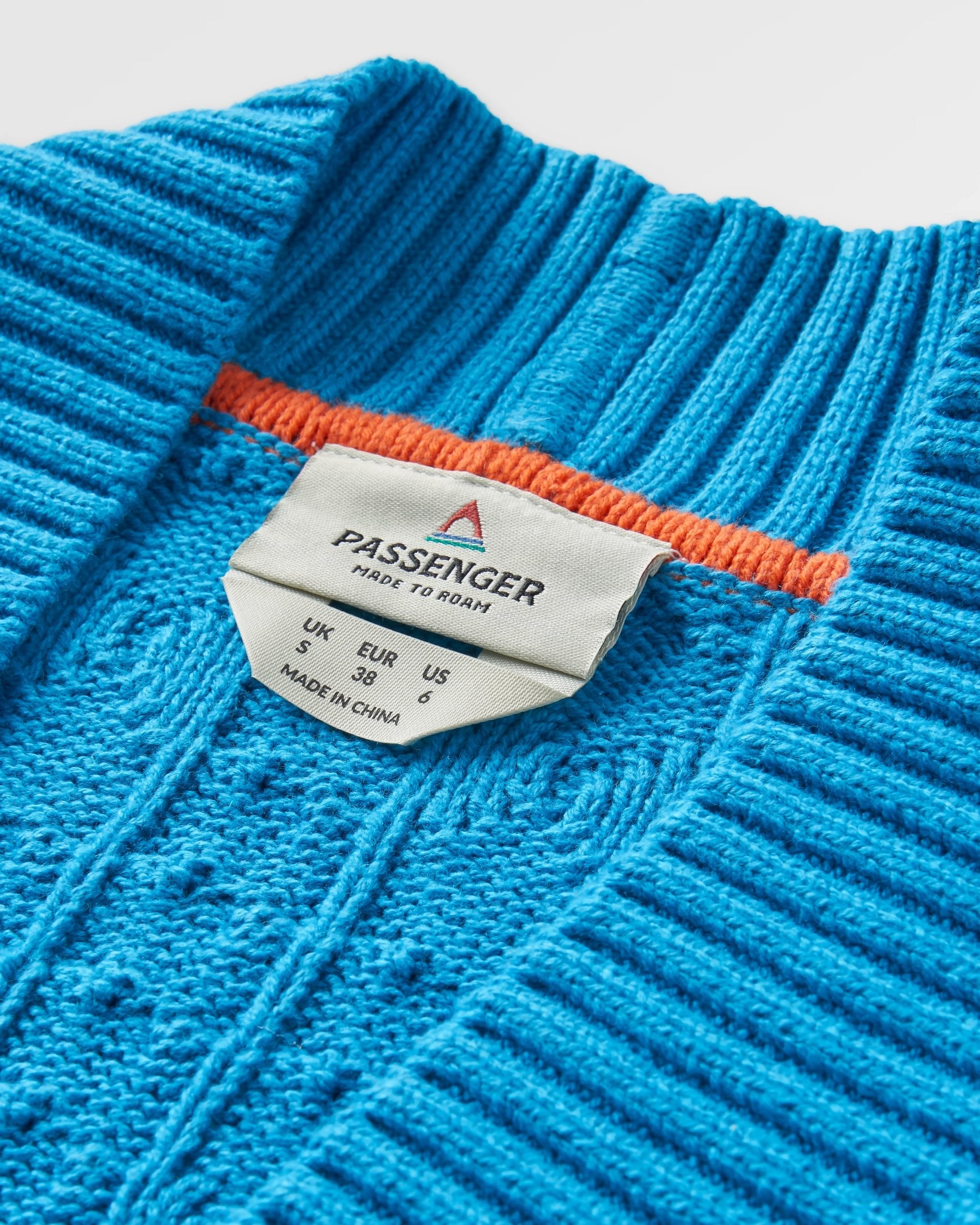 Homely Knitted Cardigan - Bluejay