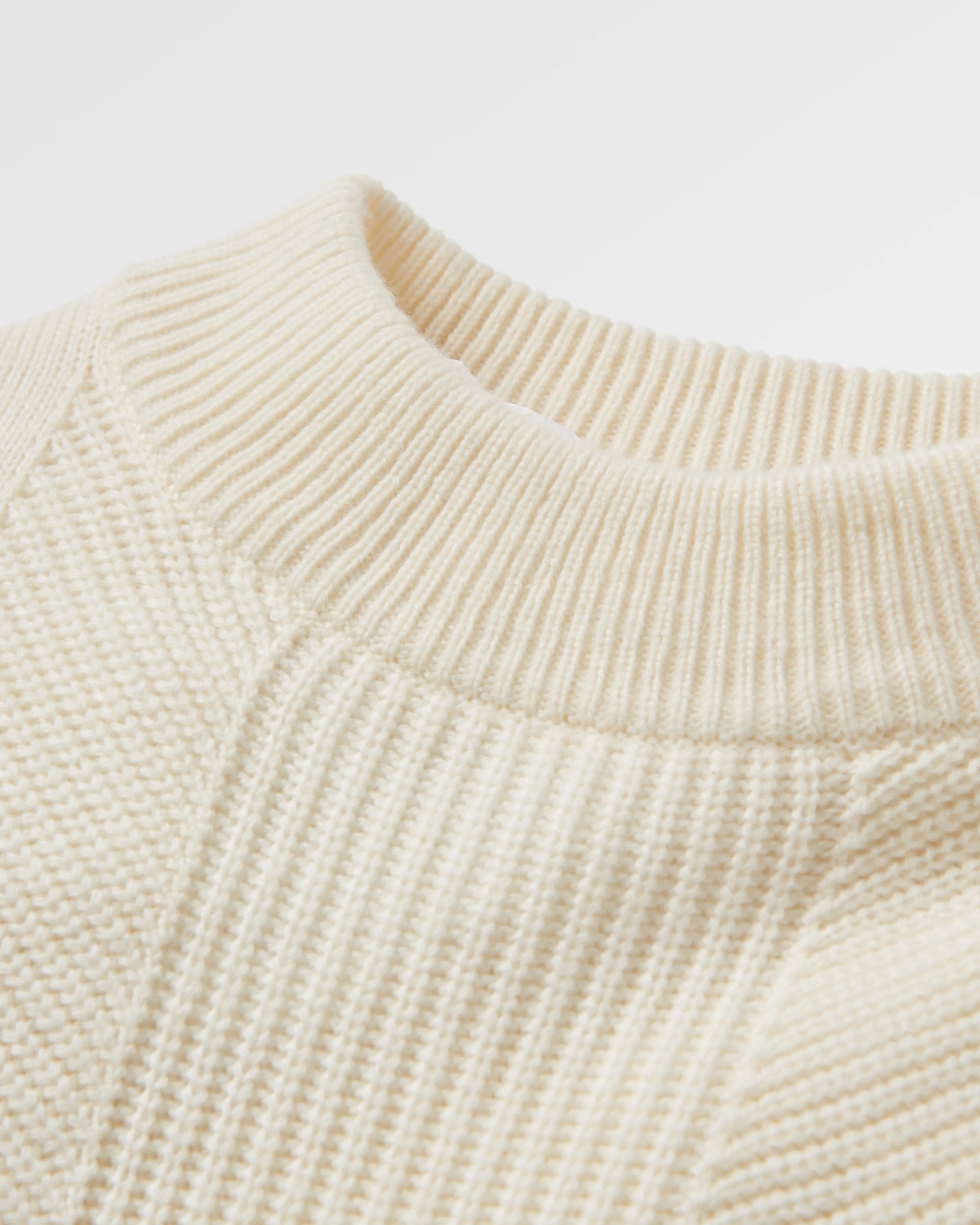 Hideout Oversized Recycled Knitted Jumper - Off White