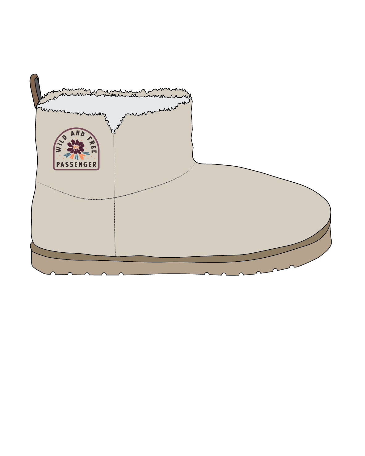 Hideaway Hut Sherpa Fleece Slipper - Birch