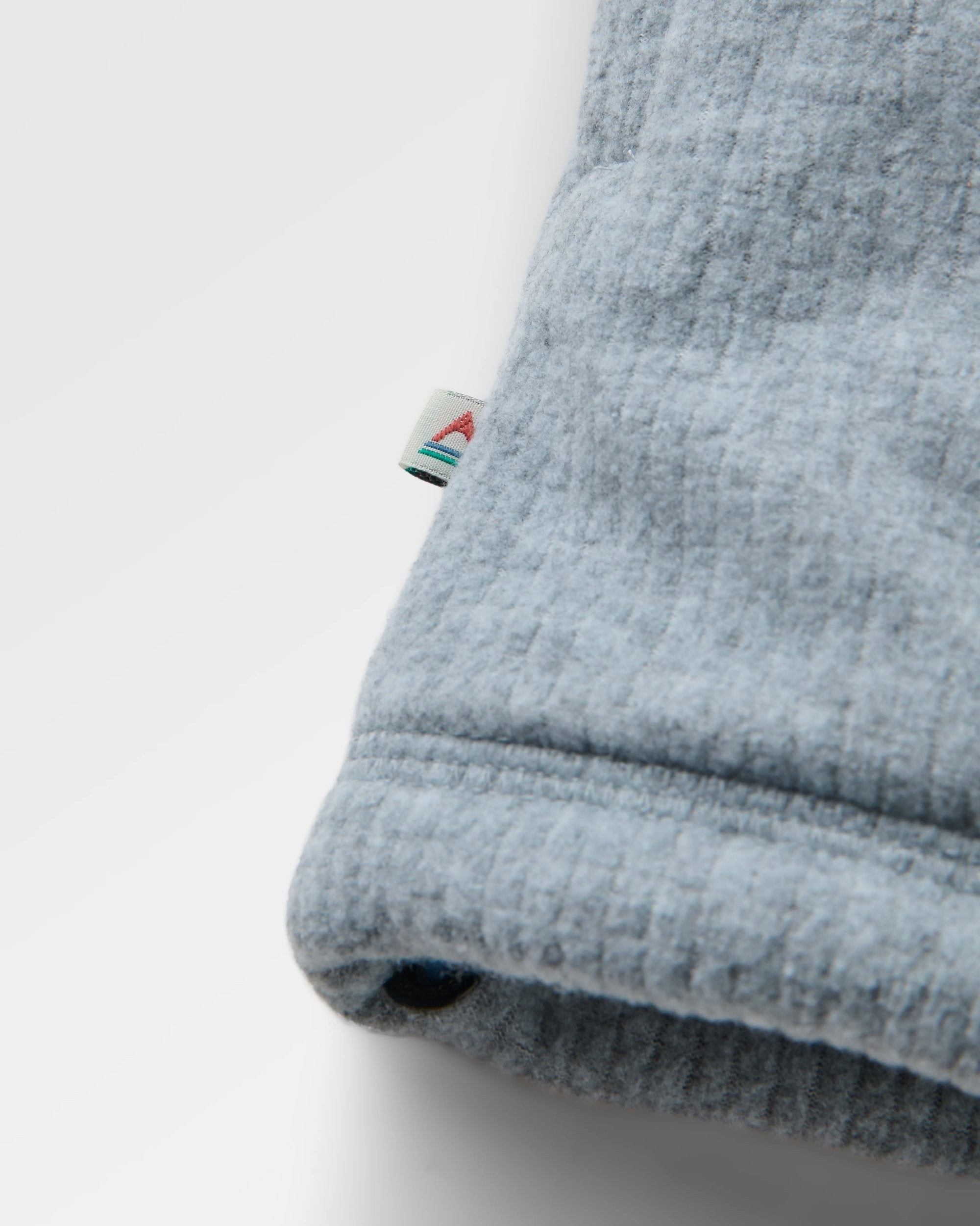 Forestscape Recycled Grid Fleece Hoodie - Grey Marl