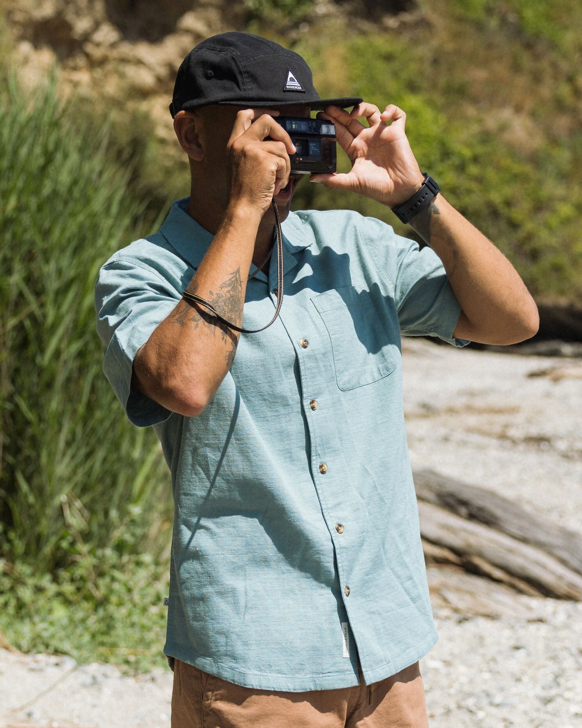 Cove Organic Cotton Textured Shirt - Arctic