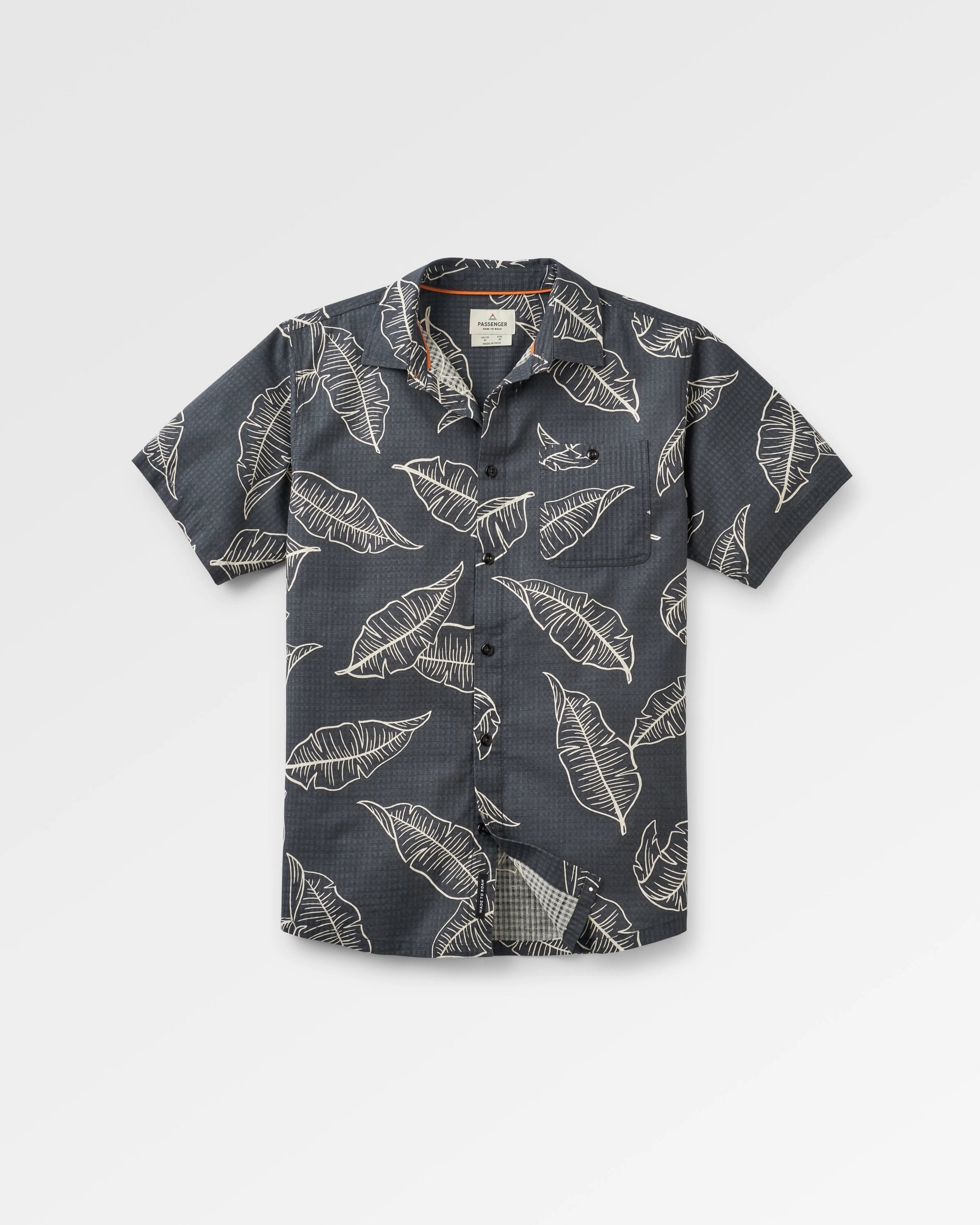 Chill Textured Short Sleeve Shirt - Palm Faded Black
