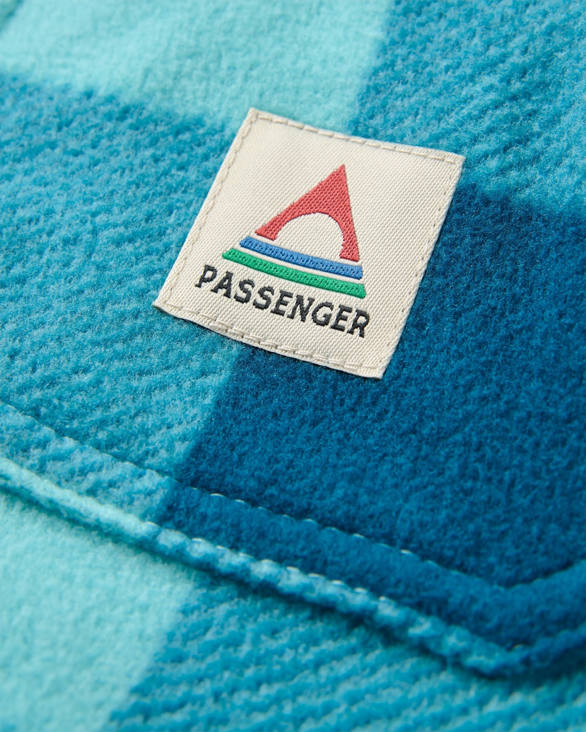 East Recycled Polar Fleece Shirt - Retro Blue Check